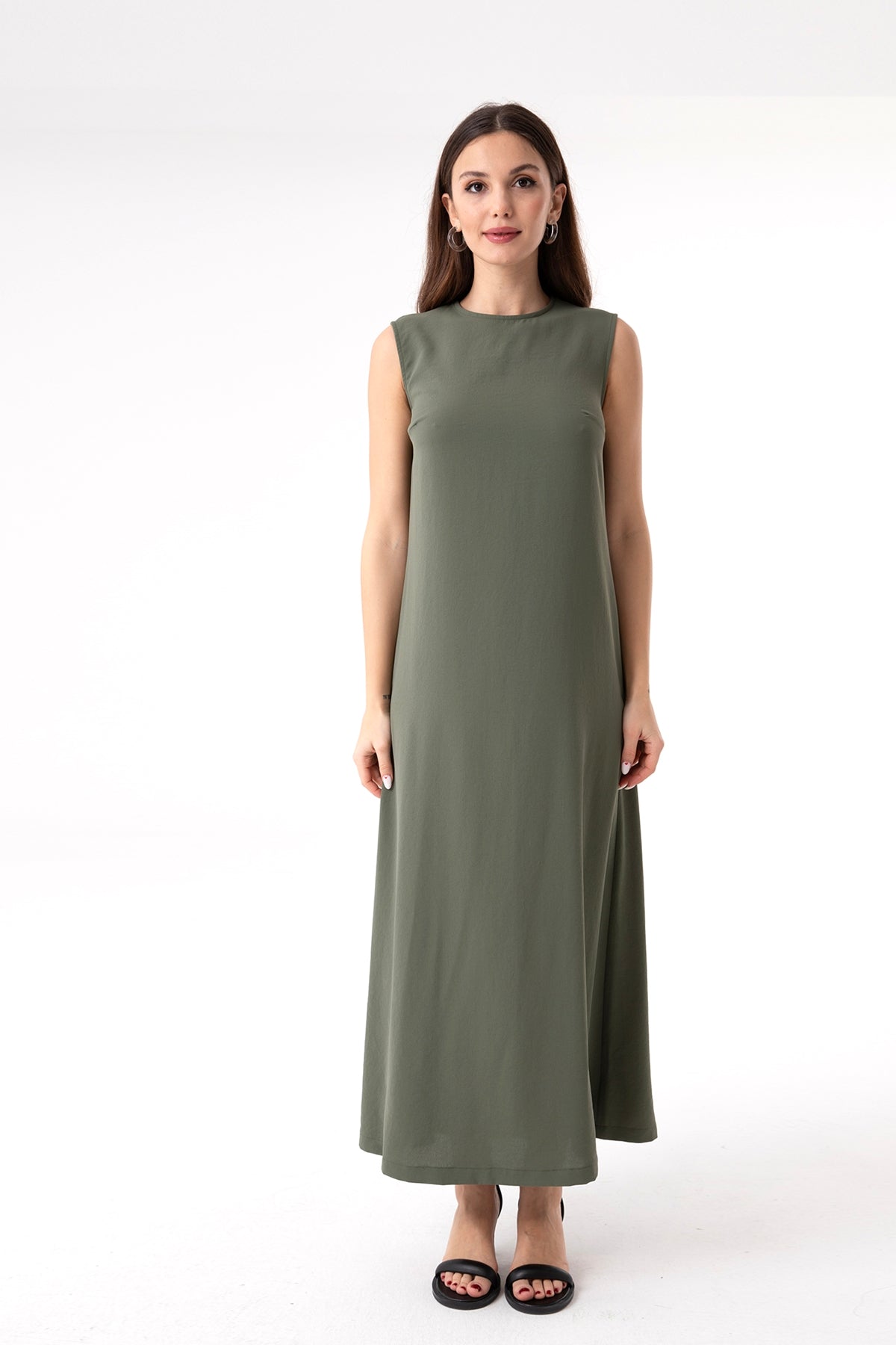 Kadın Kolsuz Basic İçlik Elbise - 10222ELB