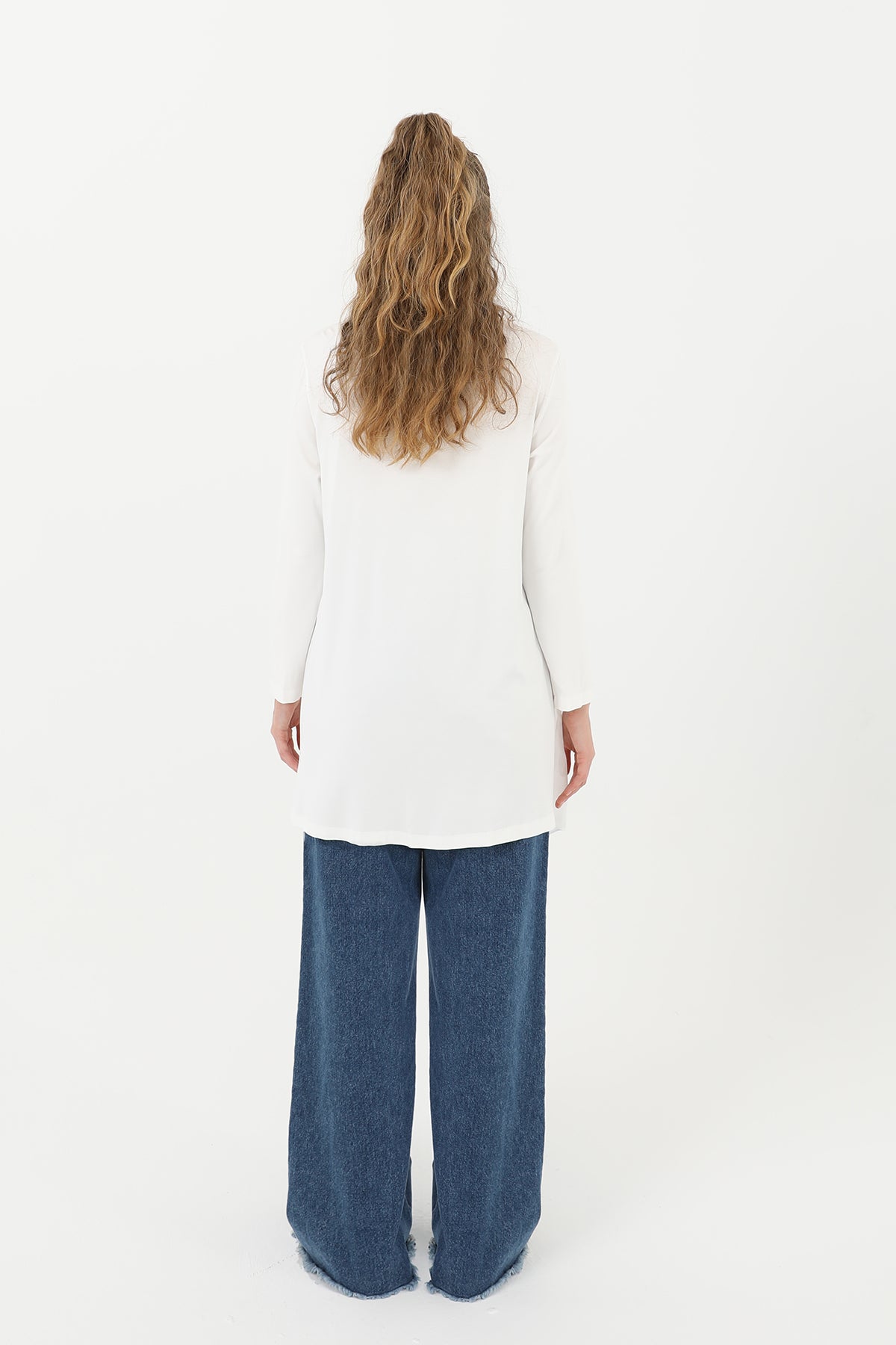 Kadın Balıkçı Yaka Tül Detaylı Bluz - 10269TUN