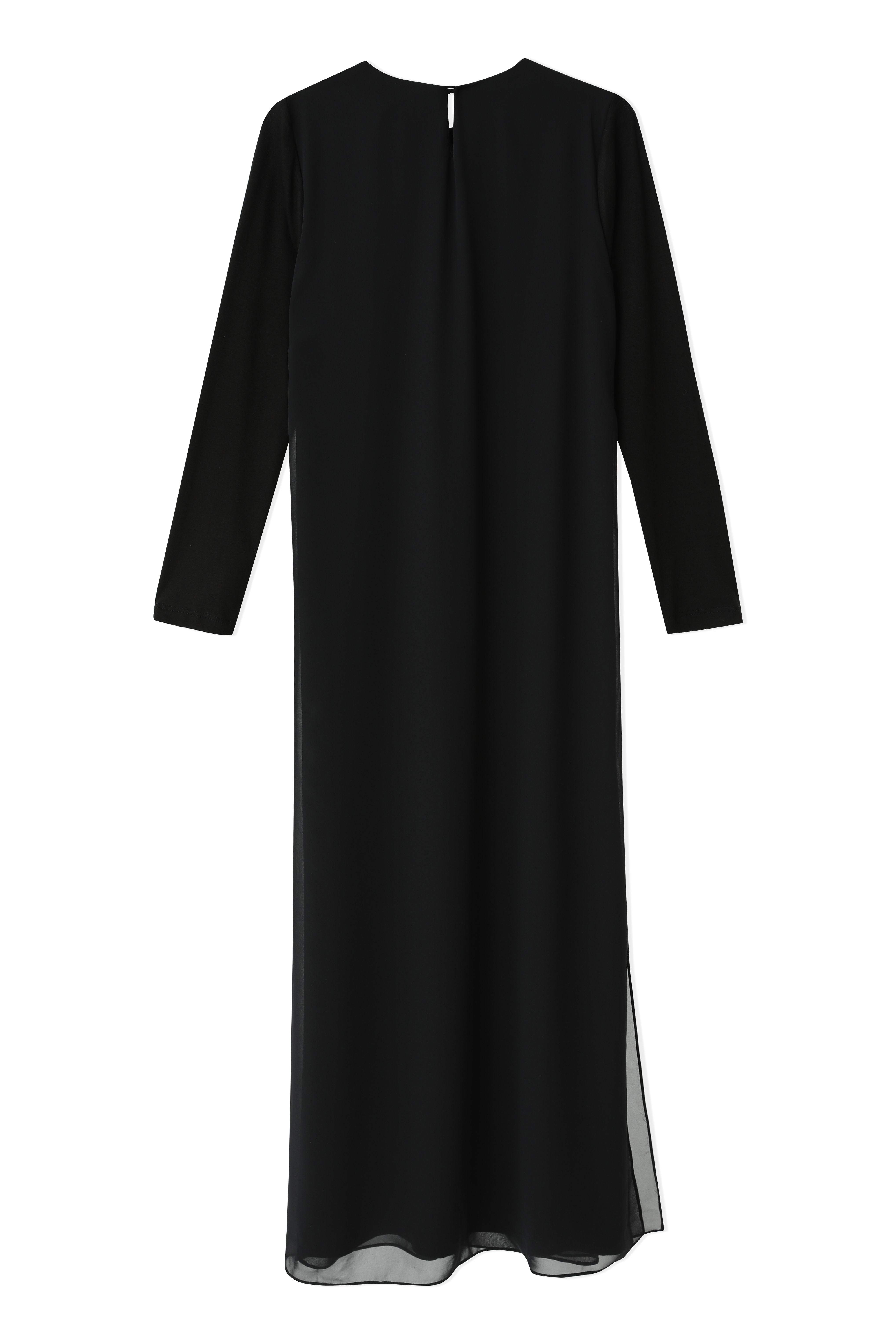 Kadın Şifon Detaylı uzun Elbise - 12447ELB