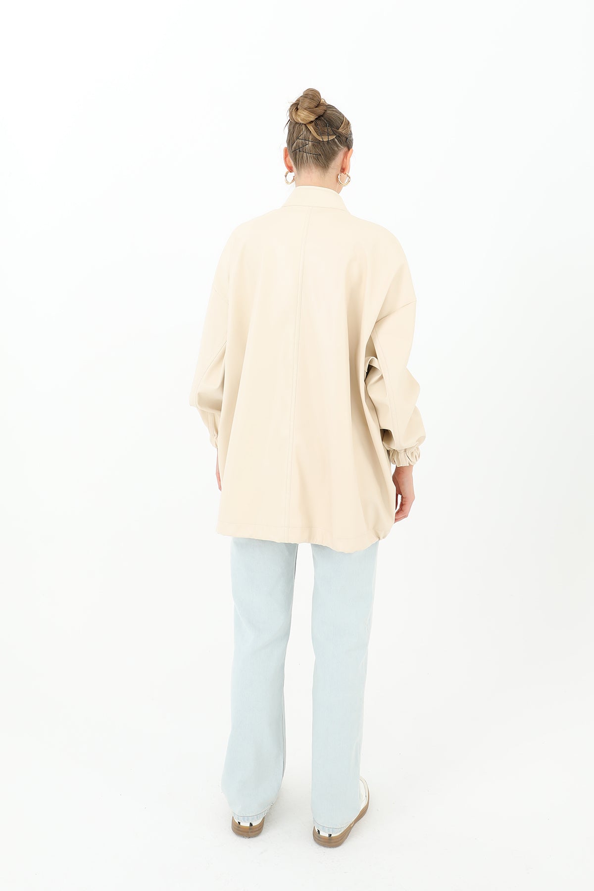 Deri Önden Fermuarlı Mont - 15120MNT