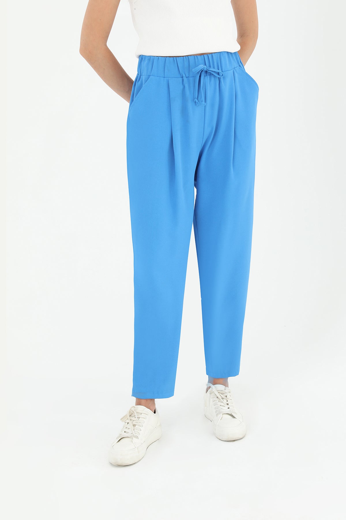 Kadın Beli Bağlamalı Havuç Form Pantolon - 18102PNT