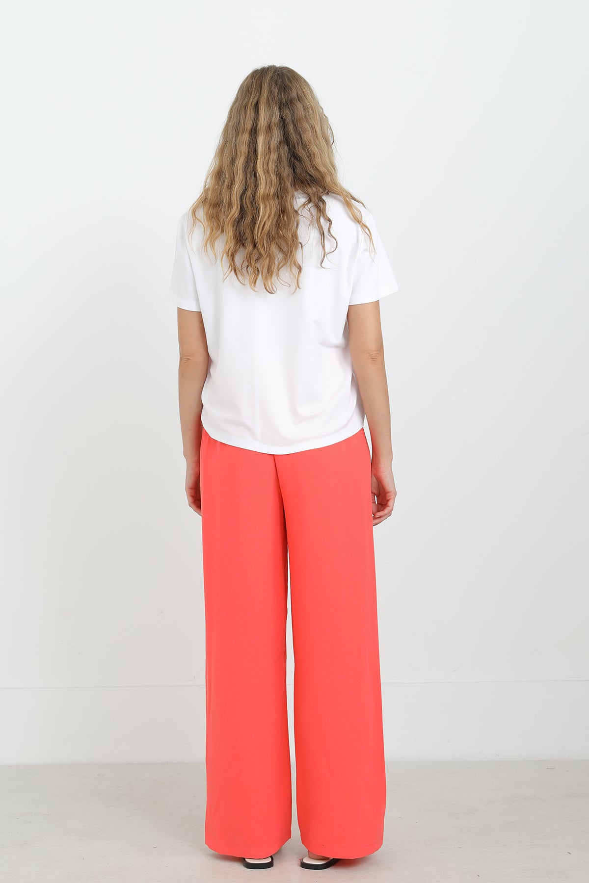 Kadın Geniş Paça Yüksek Bel Pantolon - 18103PNT