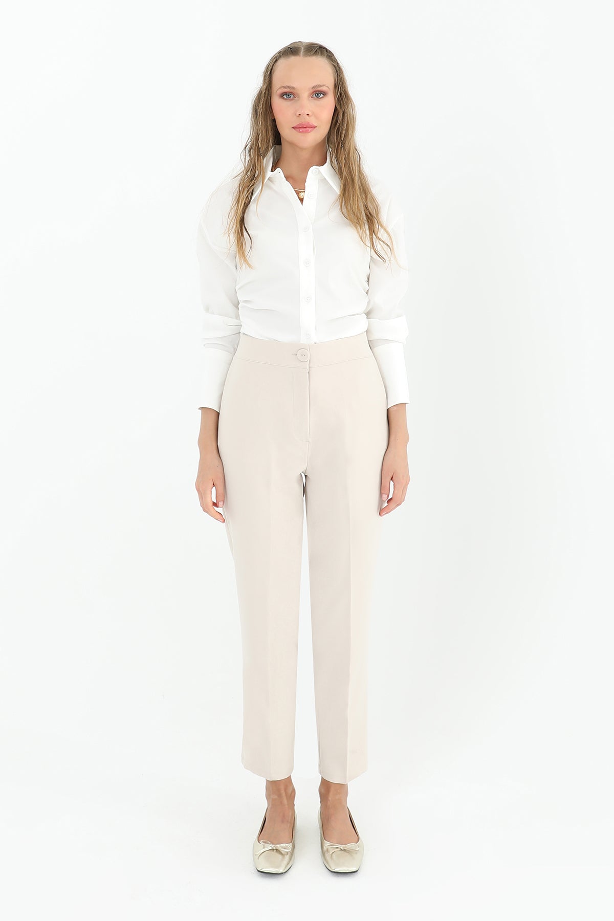 Kadın Havuç Form Kumaş Pantolon - 18118PNT