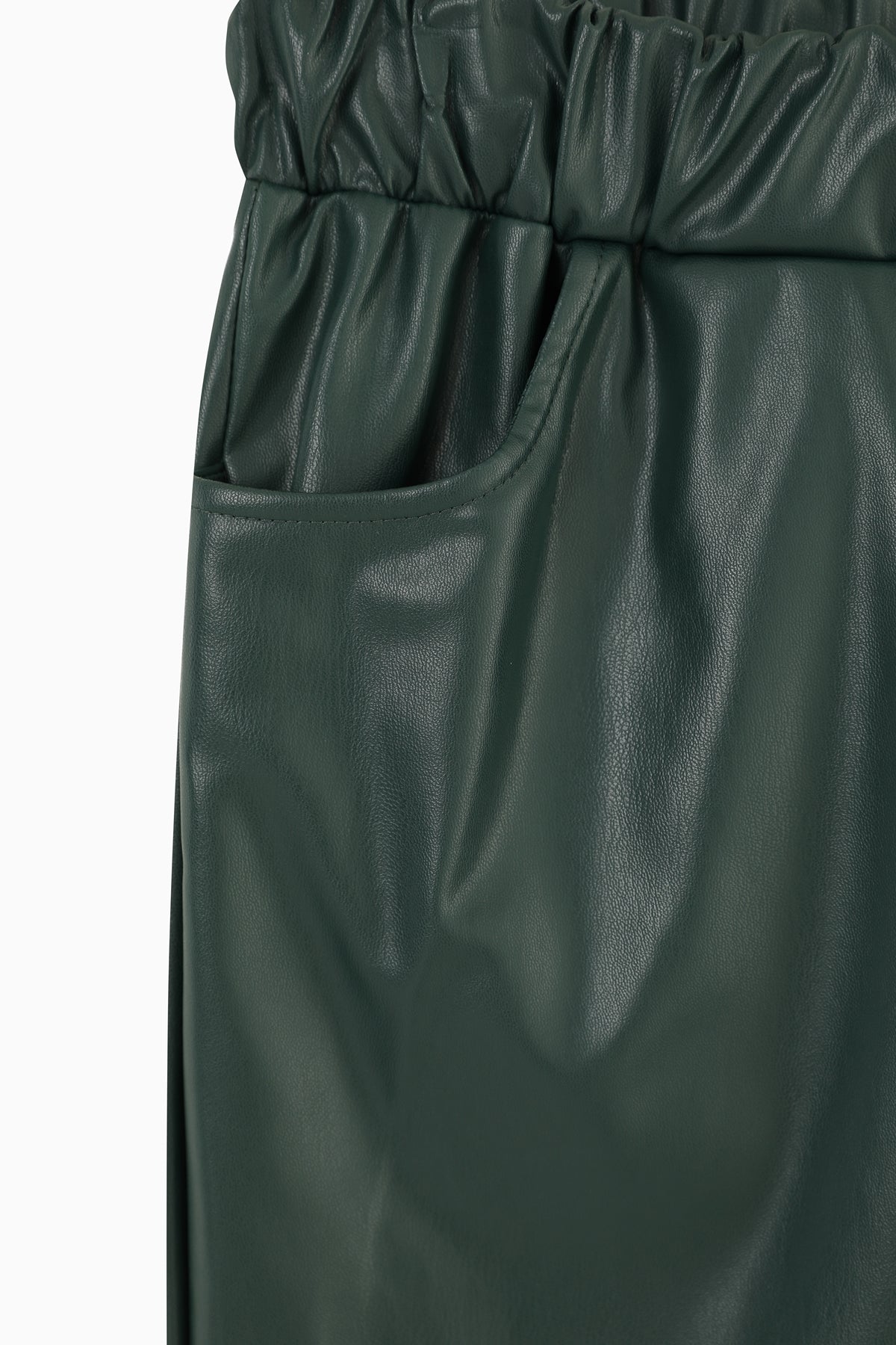 Kadın Havuç Form Deri Pantolon - 18135PNT