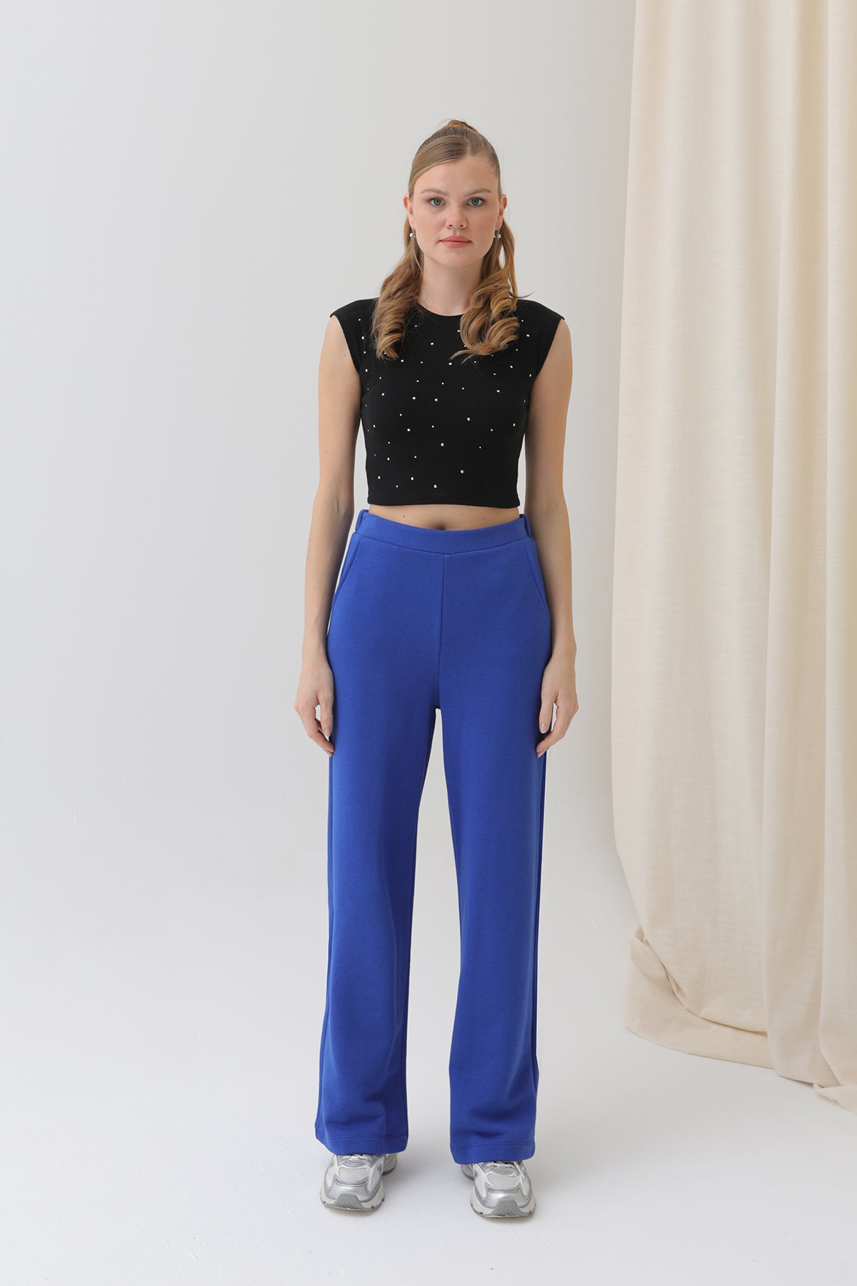 Kadın Geniş Paça Eşofman Altı - 18152PNT