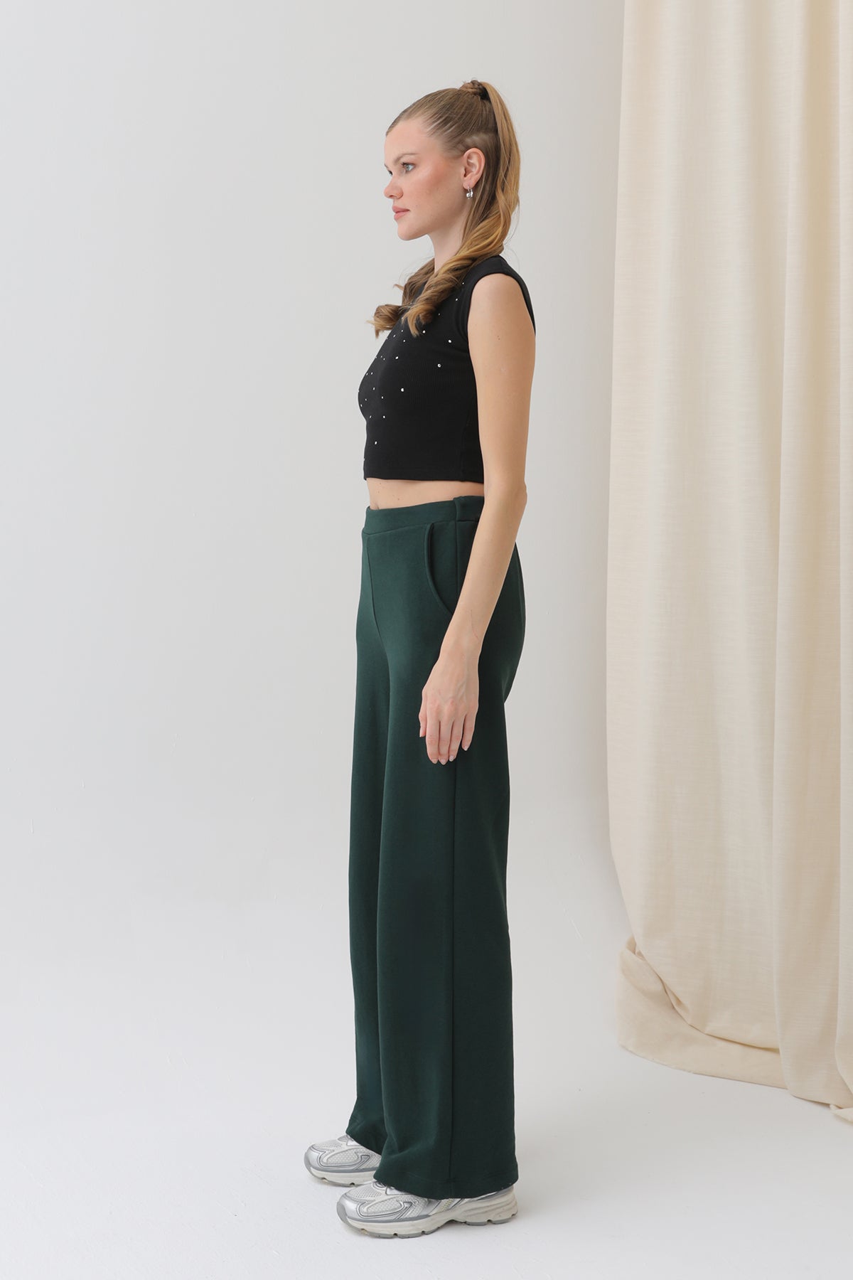 Kadın Geniş Paça Eşofman Altı - 18152PNT