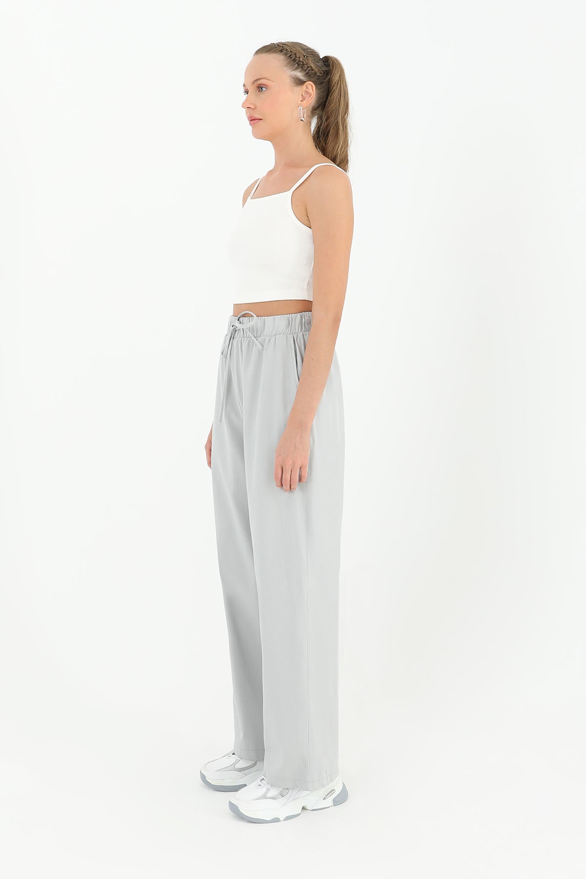 Kadın Cep Detaylı Kuşaklı Havuç Pantolon - 18179PNT