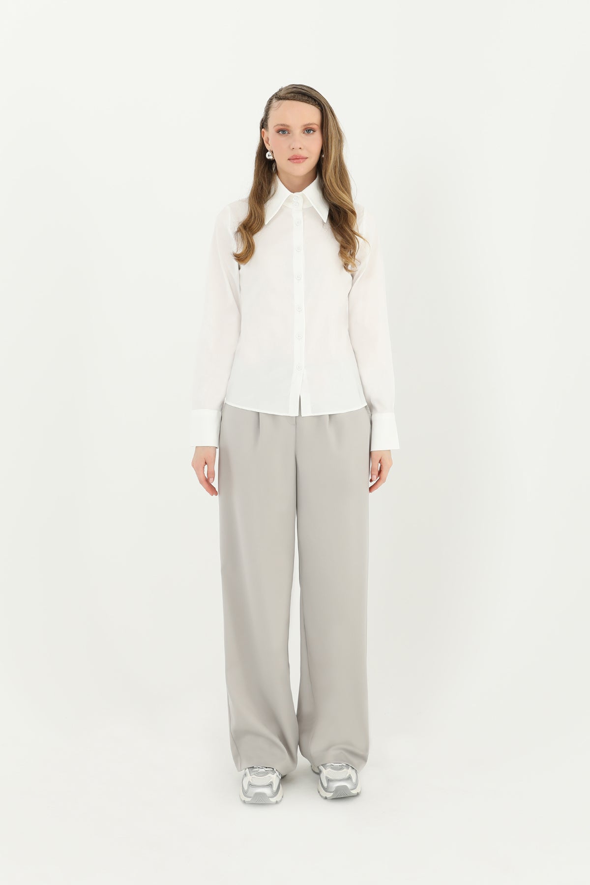 Kadın Kısa Gömlek - 24S-31611GML