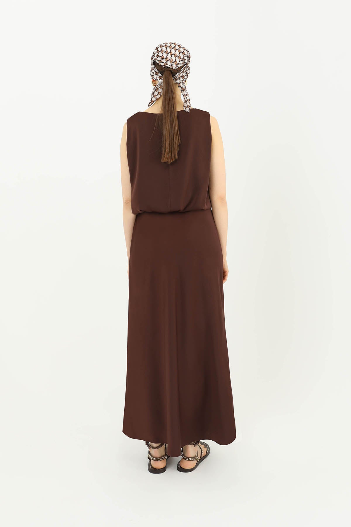 Kadın Saten Uzun Etek - 24S-31614ETK