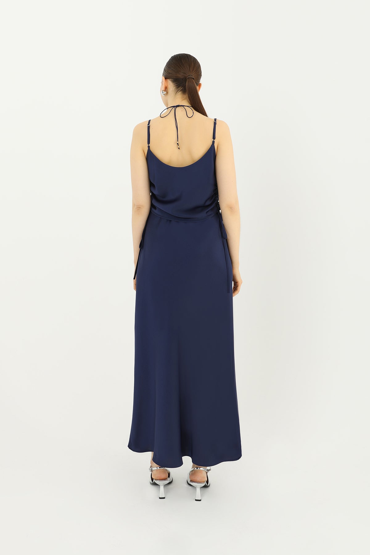 Kadın Saten Uzun Etek - 24S-31614ETK