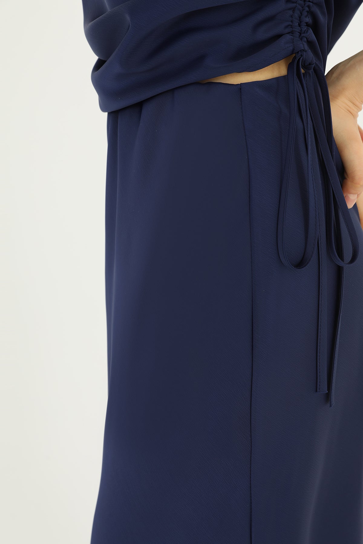 Kadın Saten Uzun Etek - 24S-31614ETK