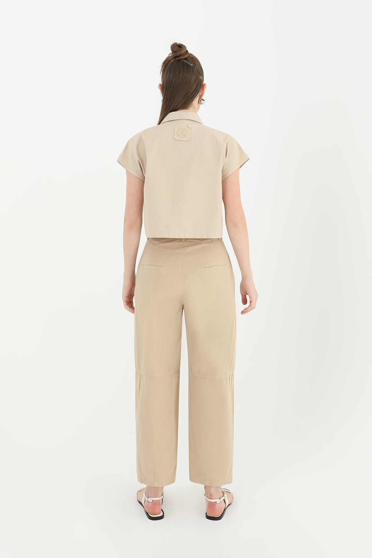 Kadın Yüksek Bel Cepli Pantolon - 31710PNT