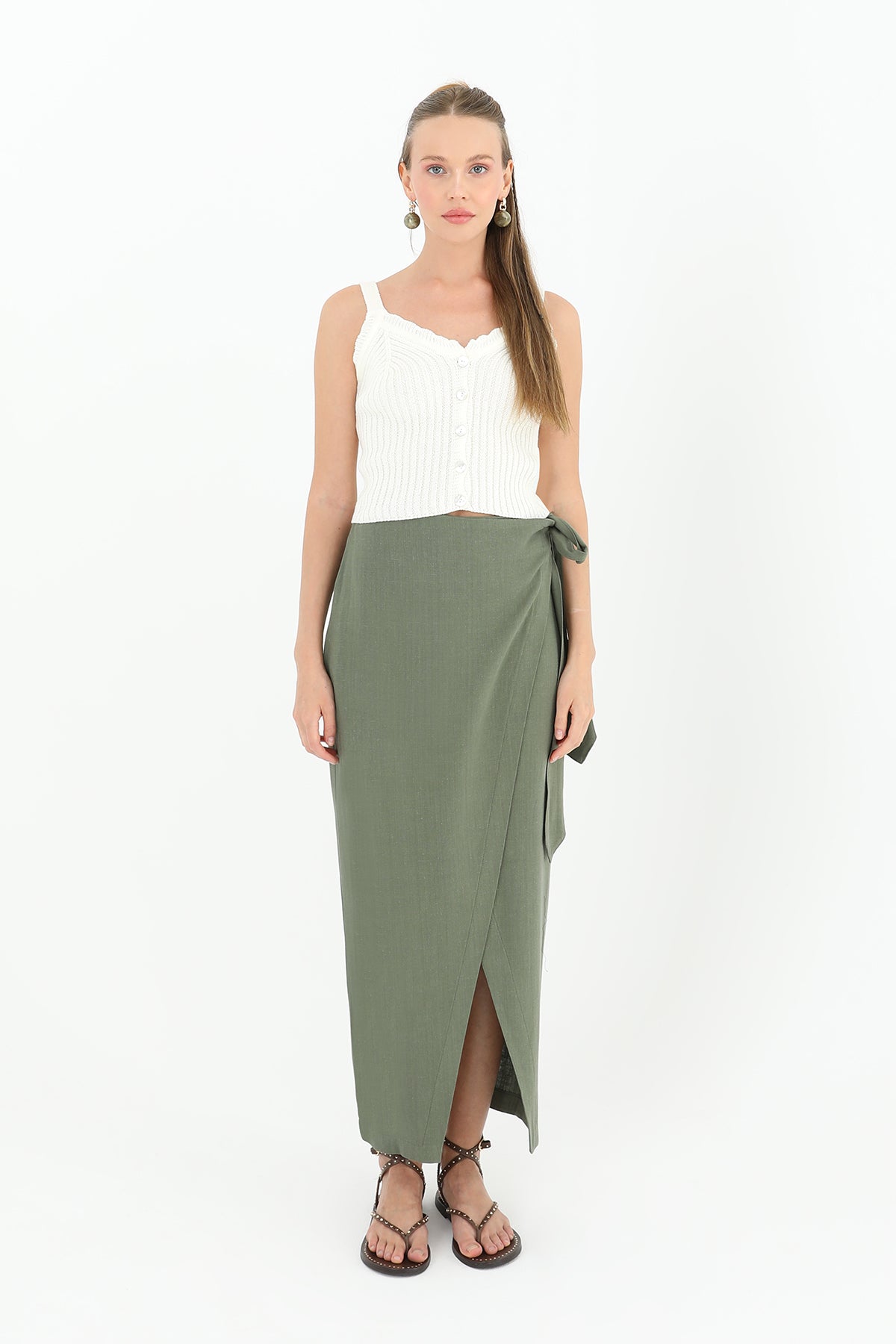 Kadın Askılı Triko Bluz - 31725BLZ