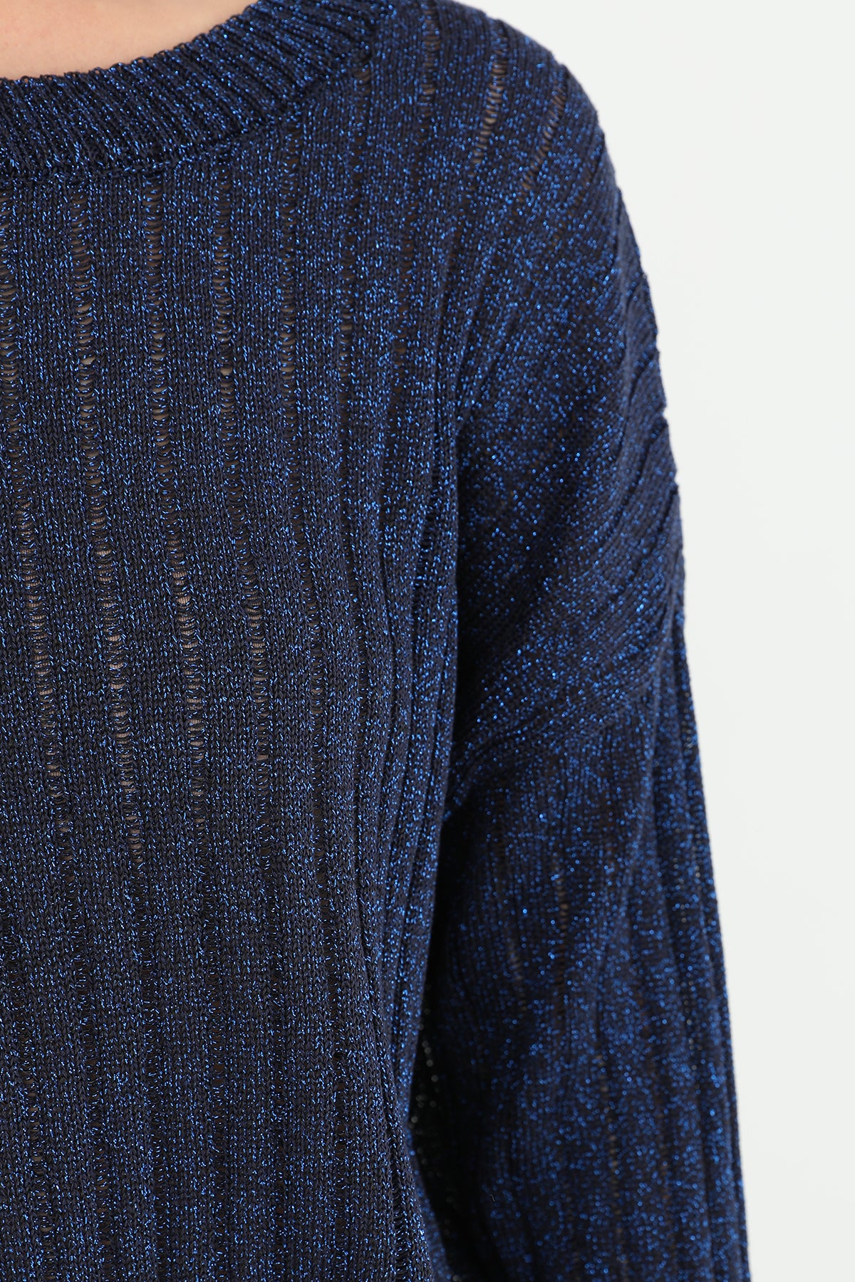 Kadın Simli Triko Bluz - 31730BLZ