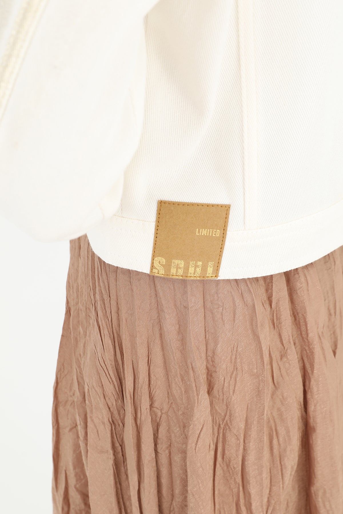 نسائي مطلي بالذهب قصير سترة -24S-31797CKT
