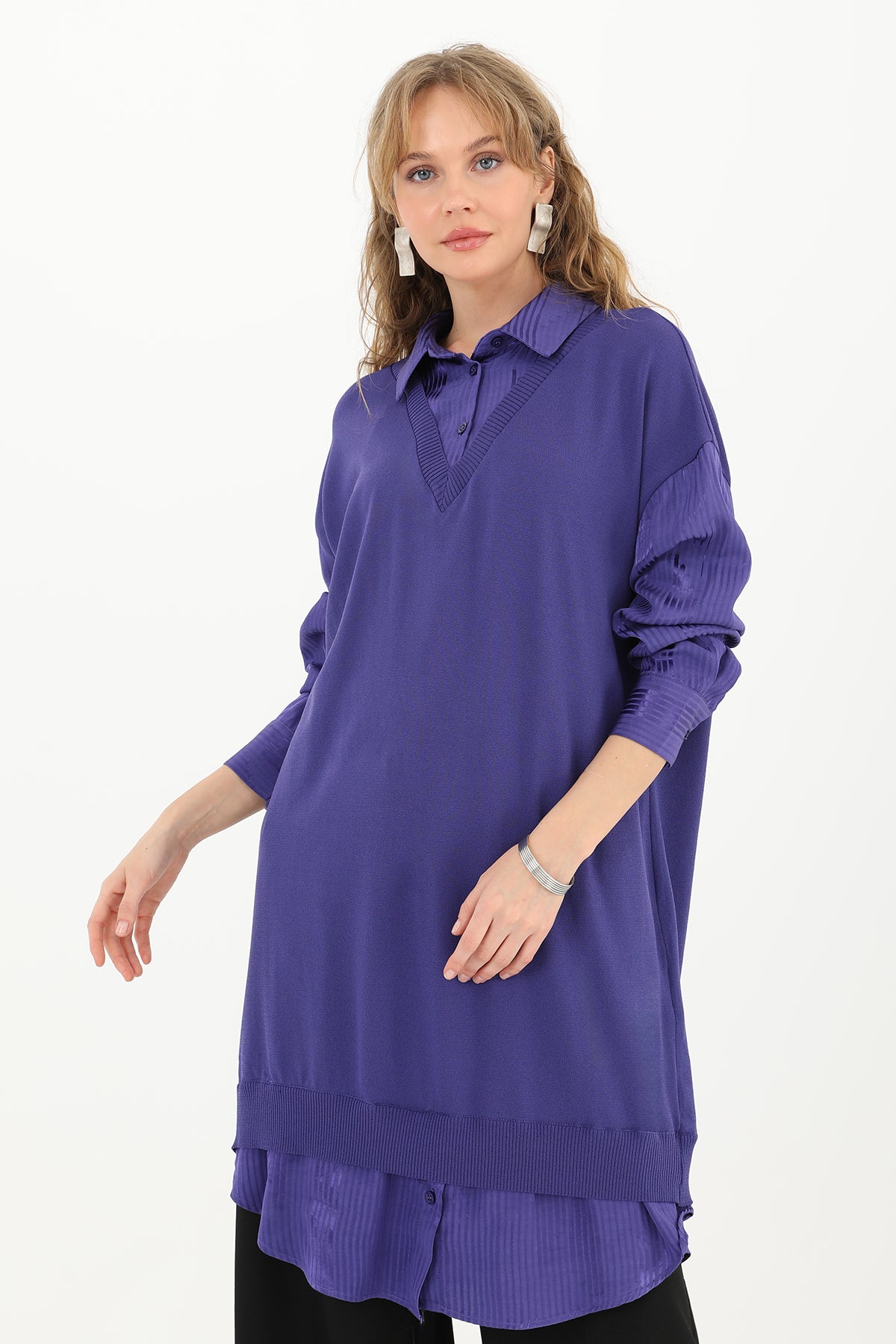 Kadın Gömlek Detaylı Tunik - 10578TUN