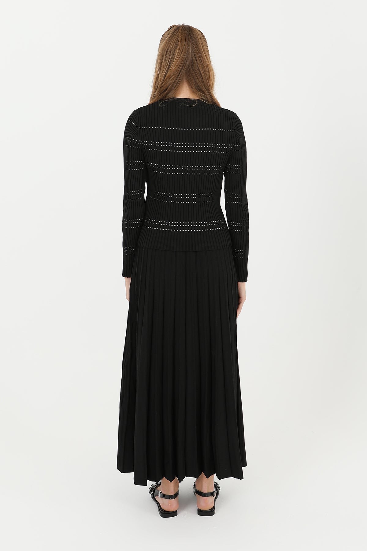 Kadın Triko Etekli Takım - 14263TKS