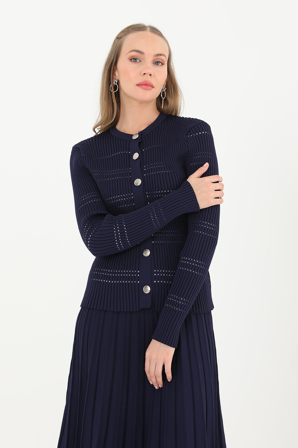 Kadın Triko Etekli Takım - 14263TKS