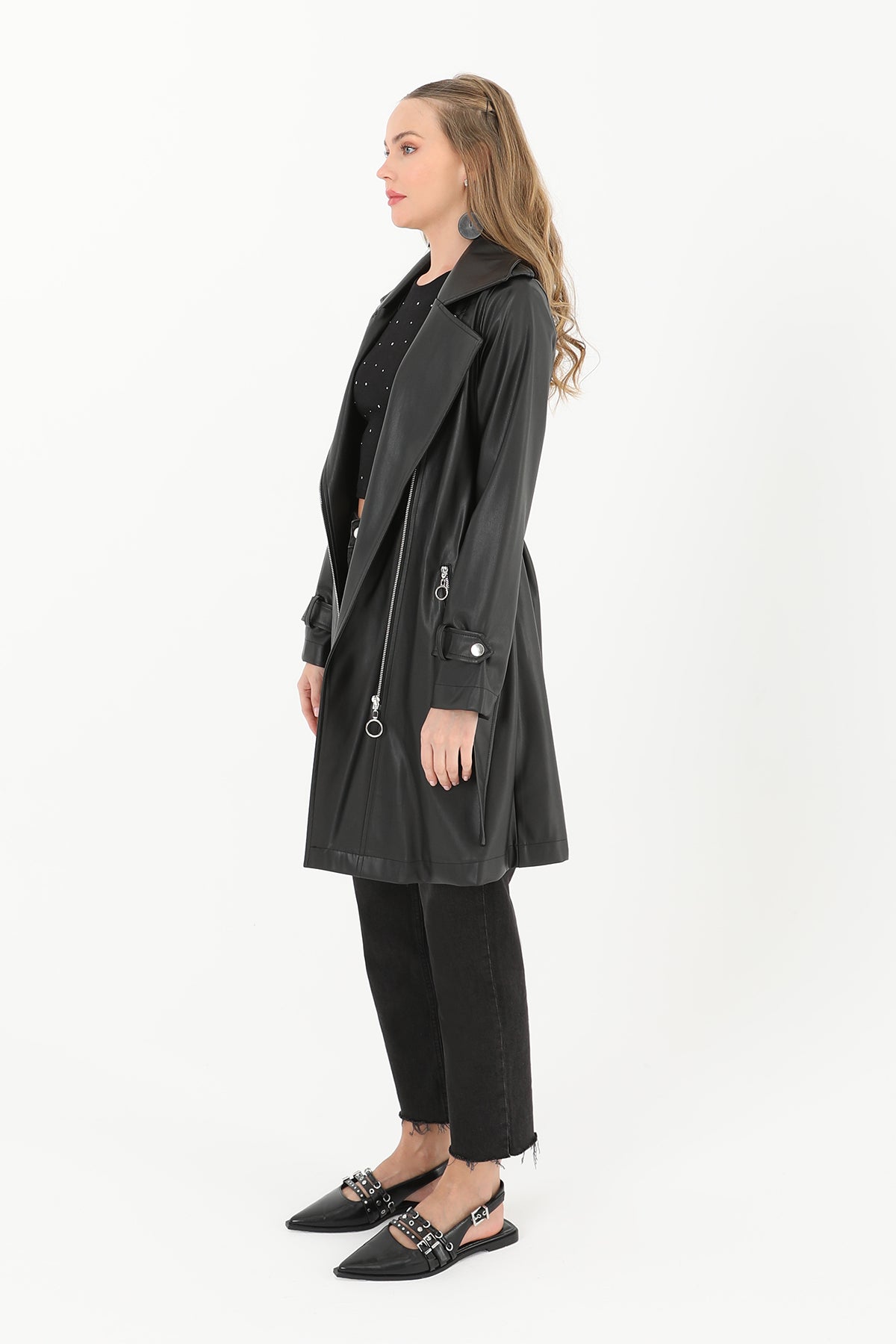 Kısa Deri Ceket - 15184TRC