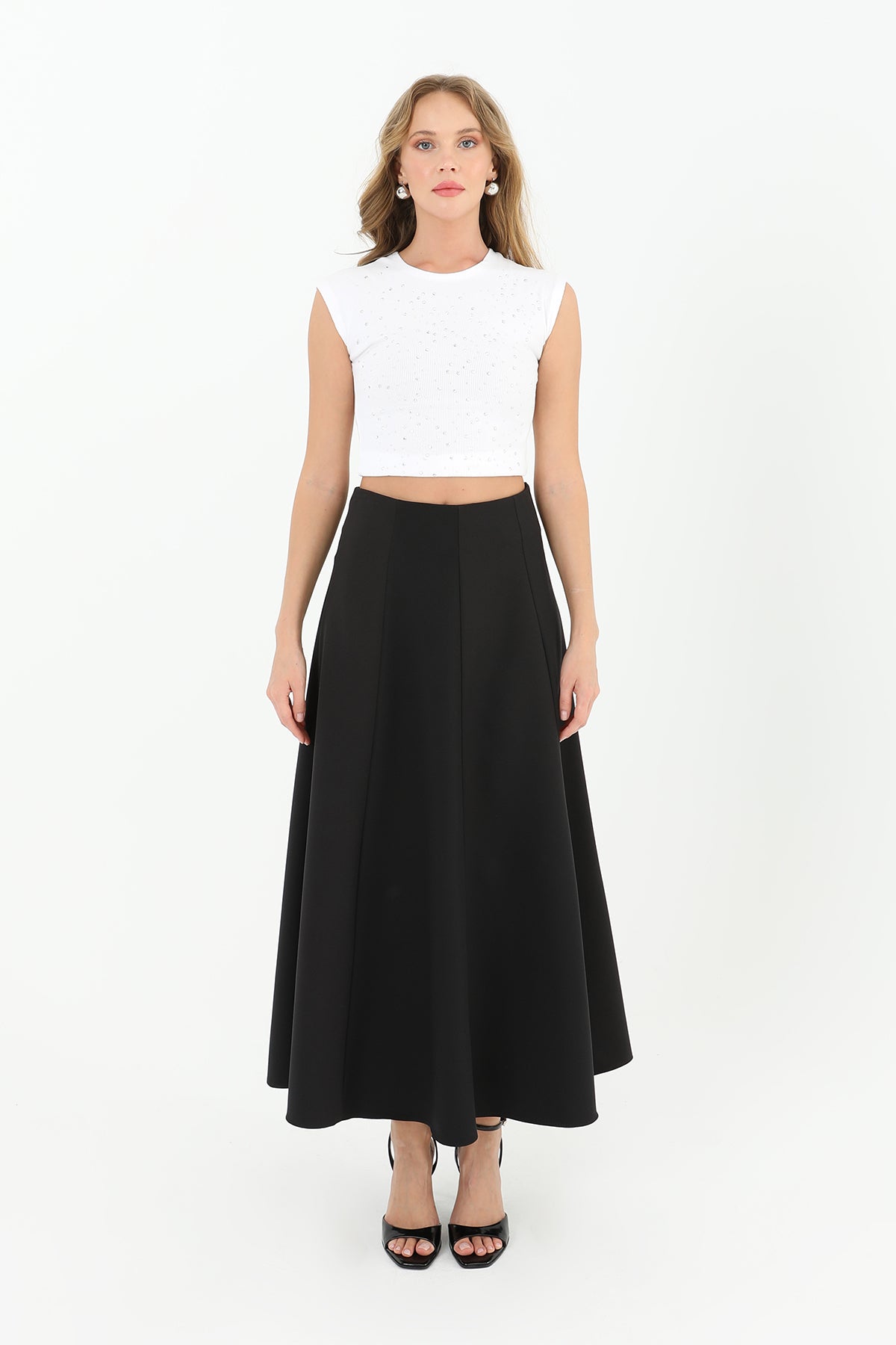 Kadın Parçalı Kloş Etek - 18202ETK