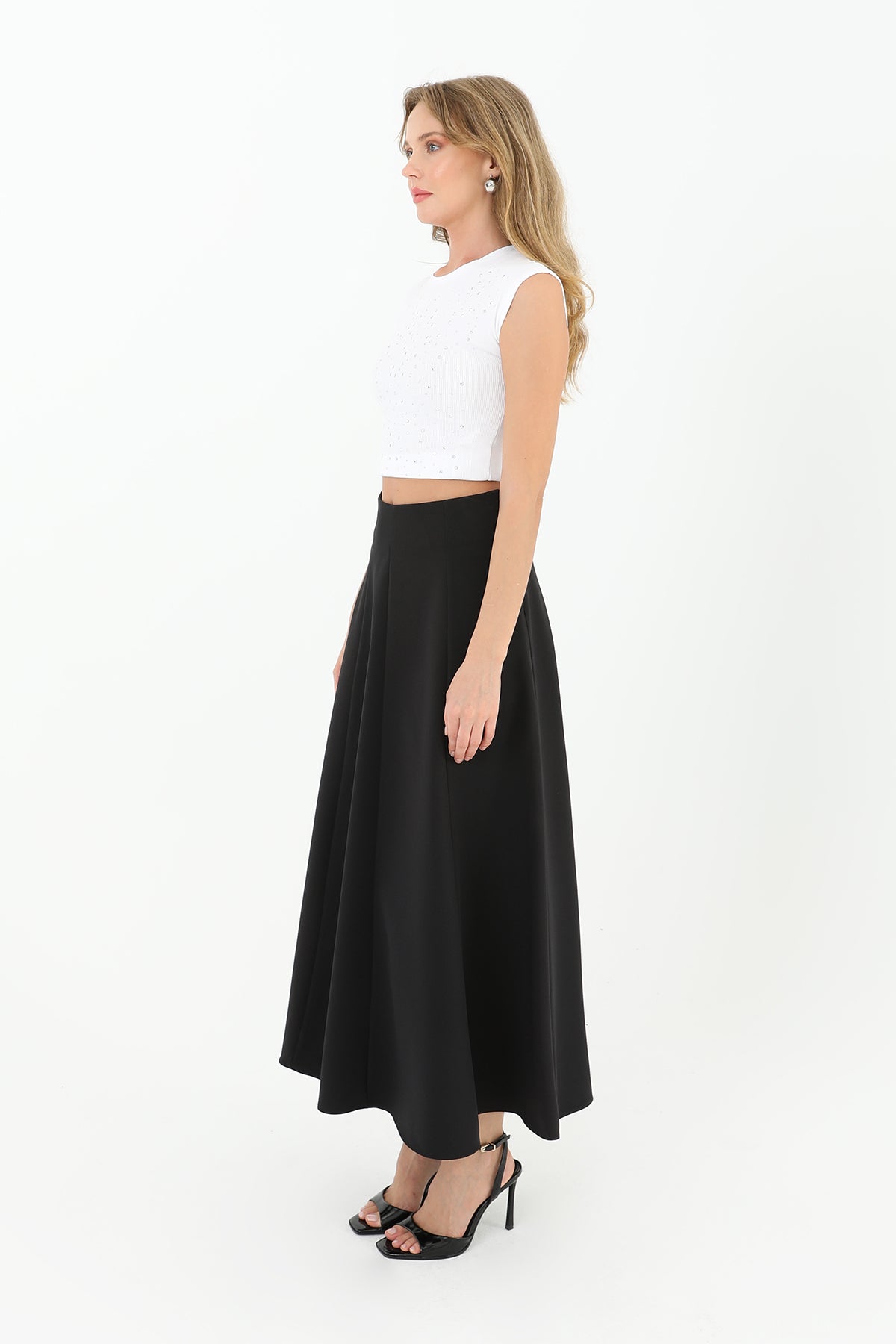 Kadın Parçalı Kloş Etek - 18202ETK