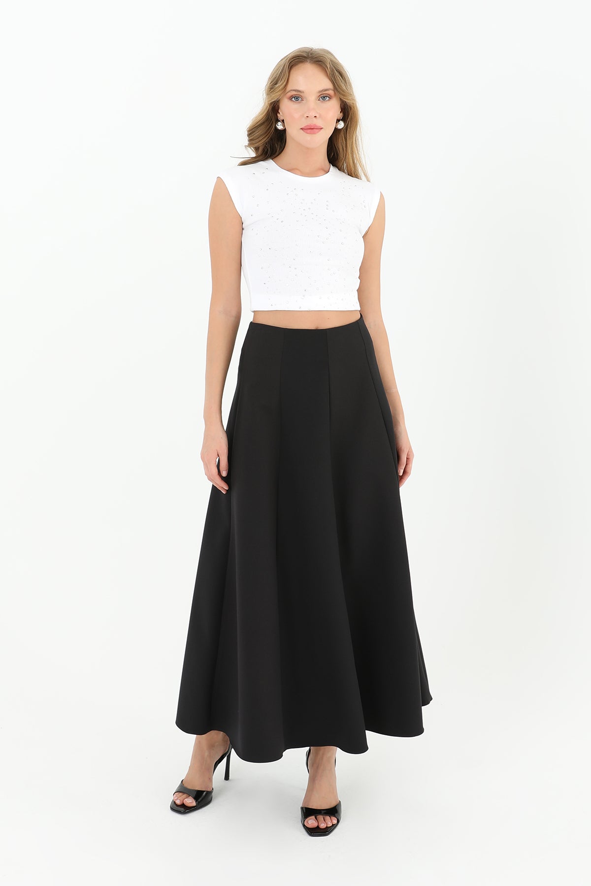 Kadın Parçalı Kloş Etek - 18202ETK