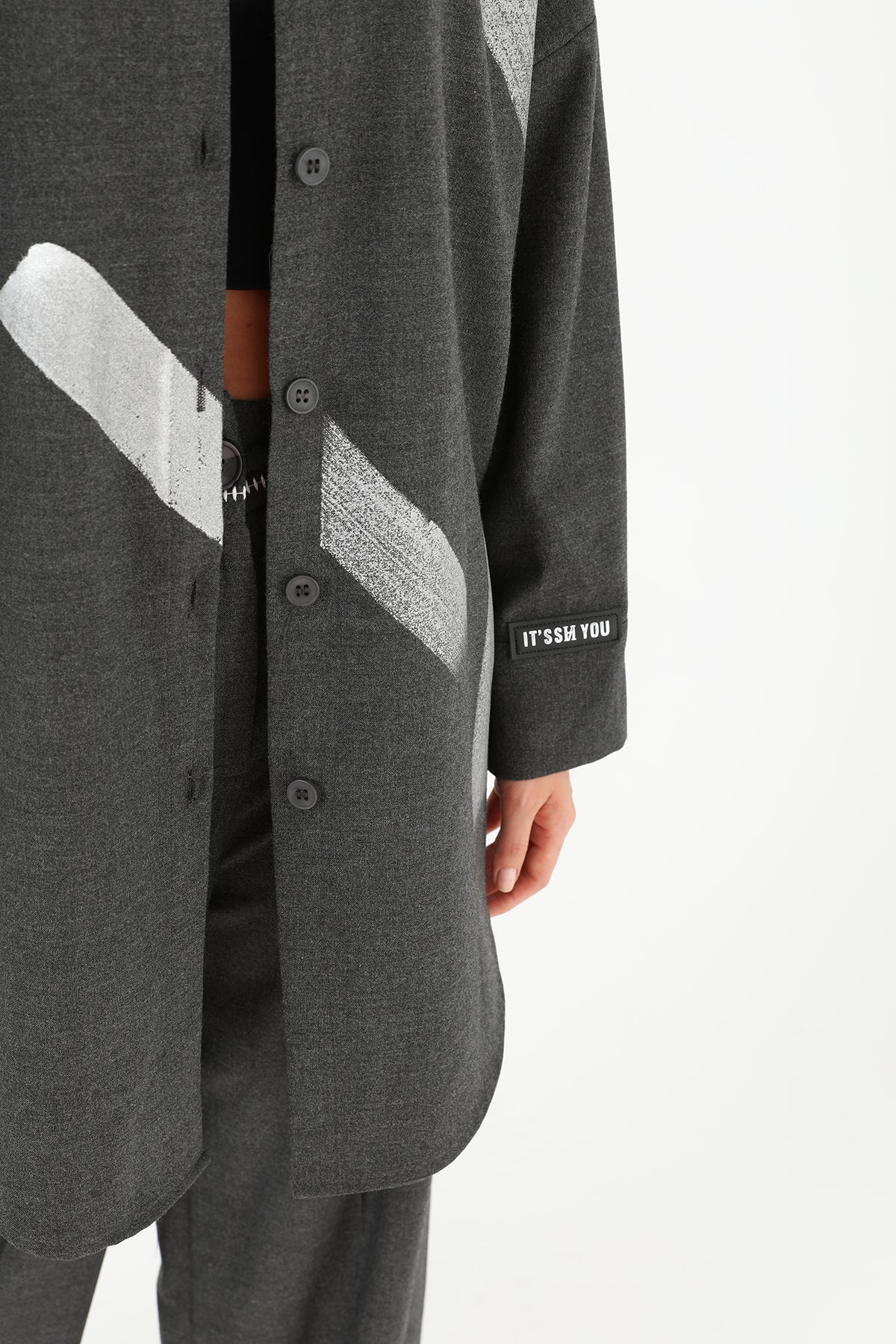 Kadın Baskı Desenli Gömlek - 31984GML