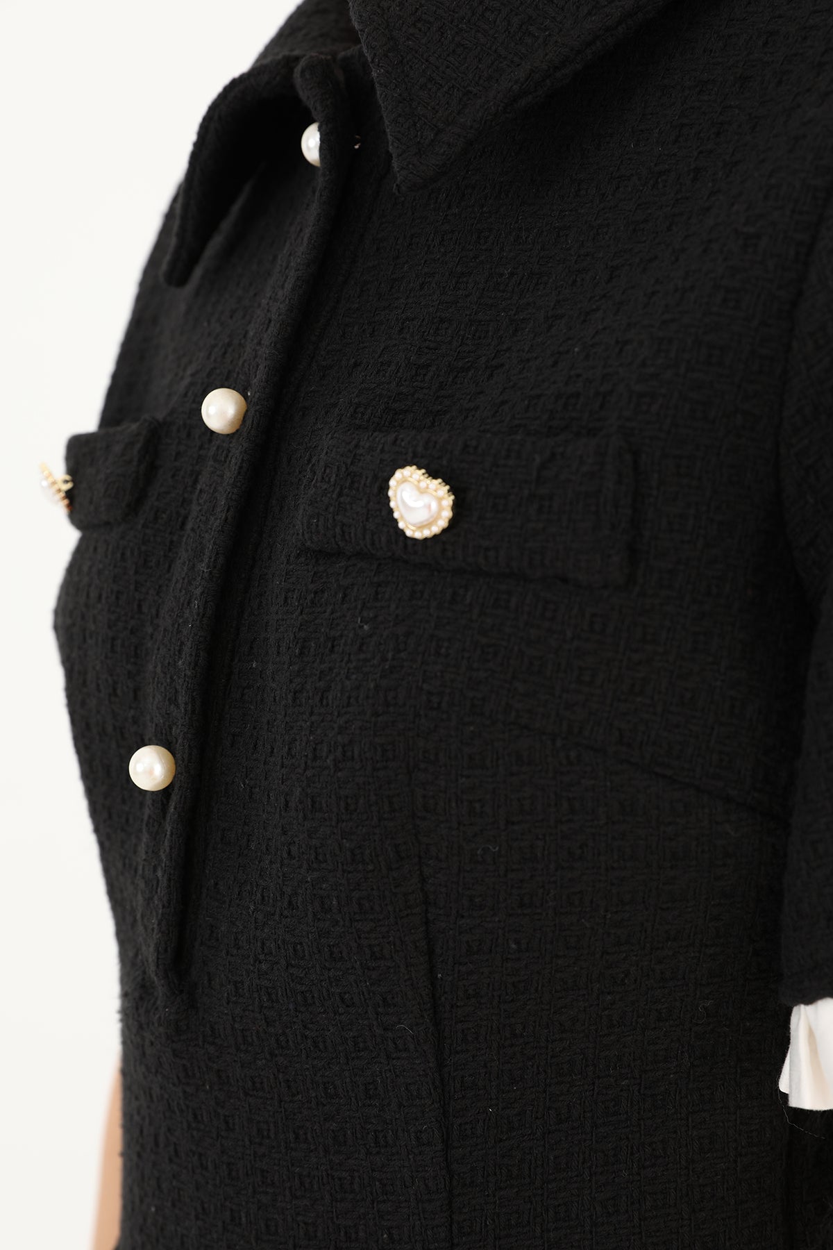 Kadın Chanel Düğmeli Elbise - 32026ELB