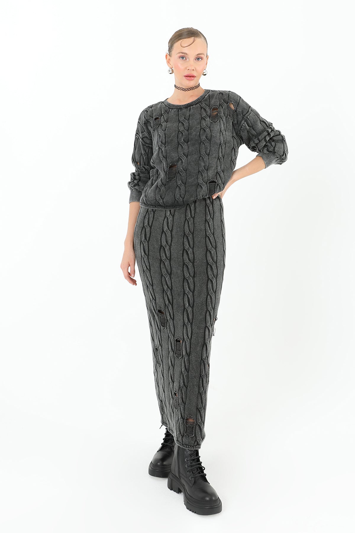 Triko Uzun Etek - 32030ETK