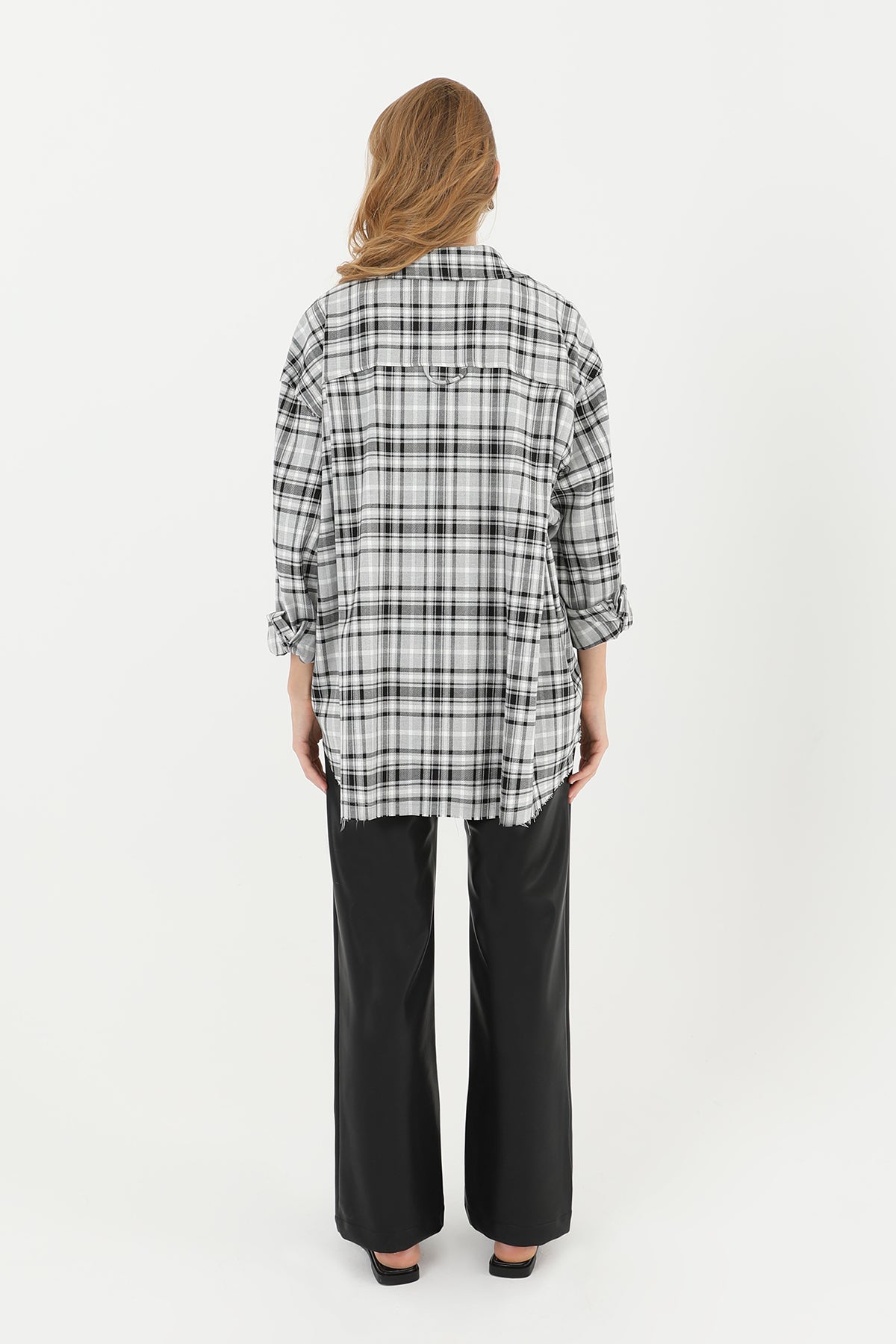 Kadın Ekose Gömlek - 32083GML