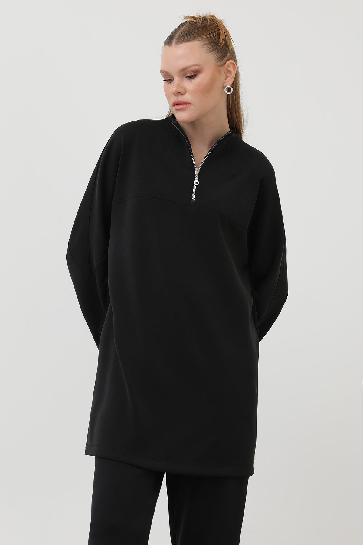 Kadın Önü Fermuar Detaylı Tunik - 10611TUN