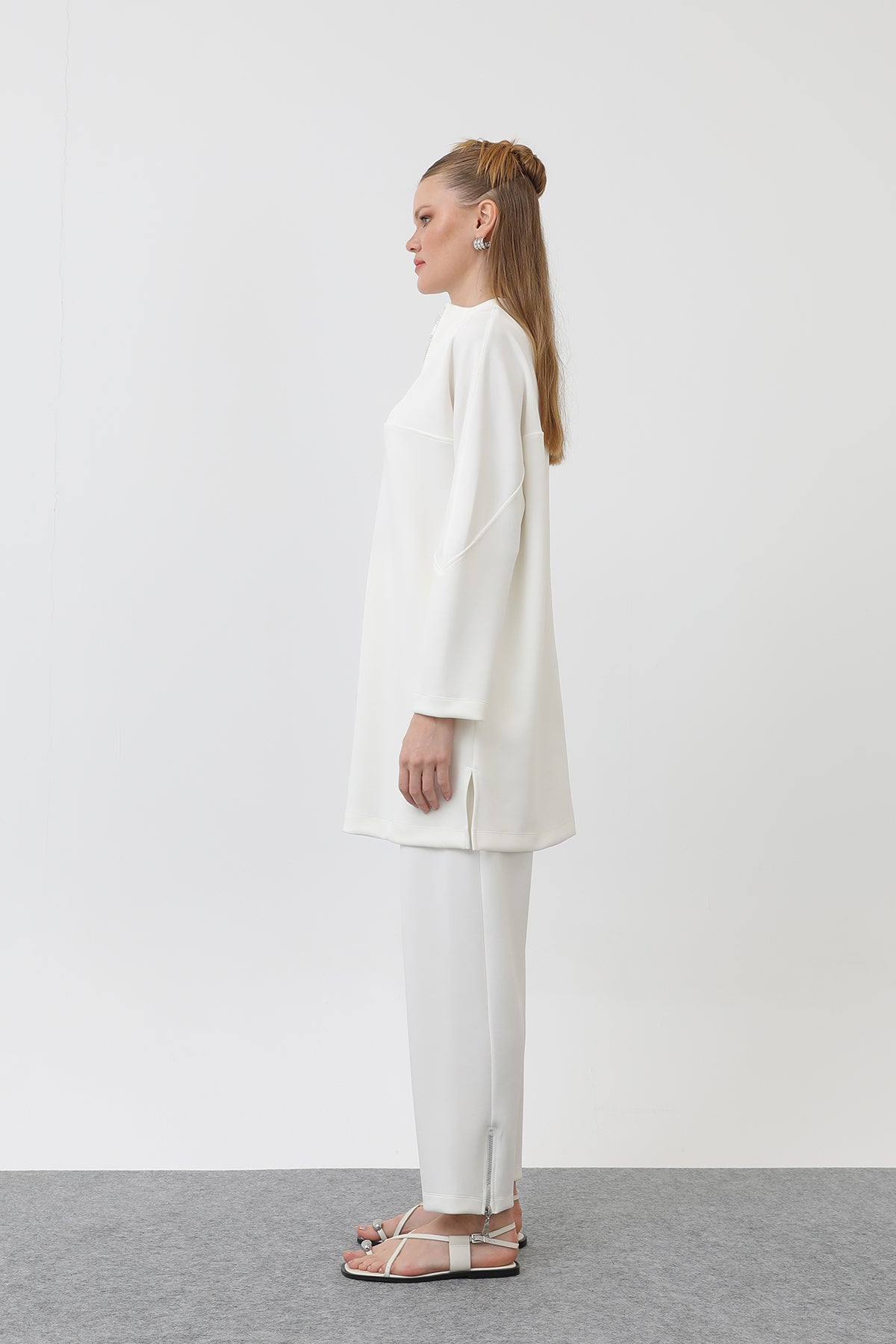 Kadın Önü Fermuar Detaylı Tunik - 10611TUN