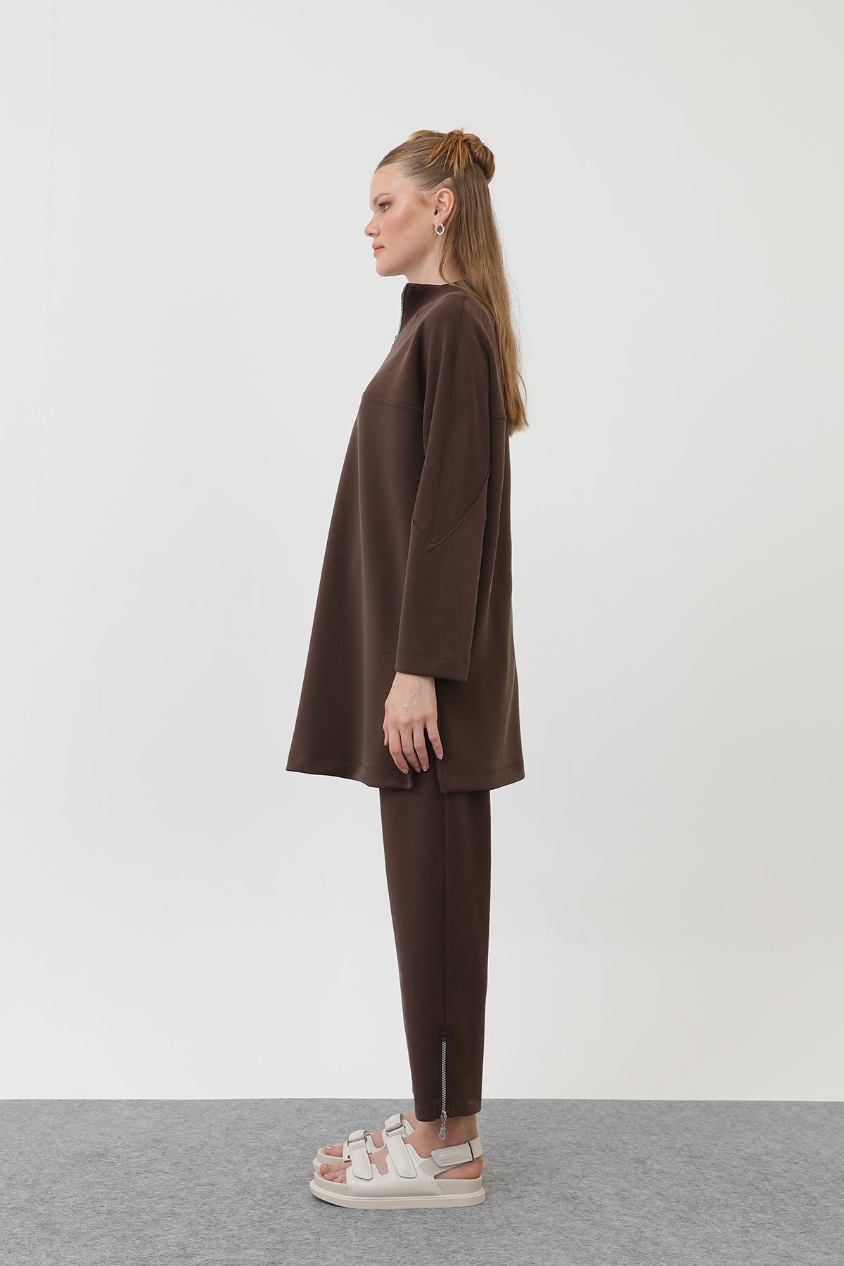 Kadın Önü Fermuar Detaylı Tunik - 10611TUN