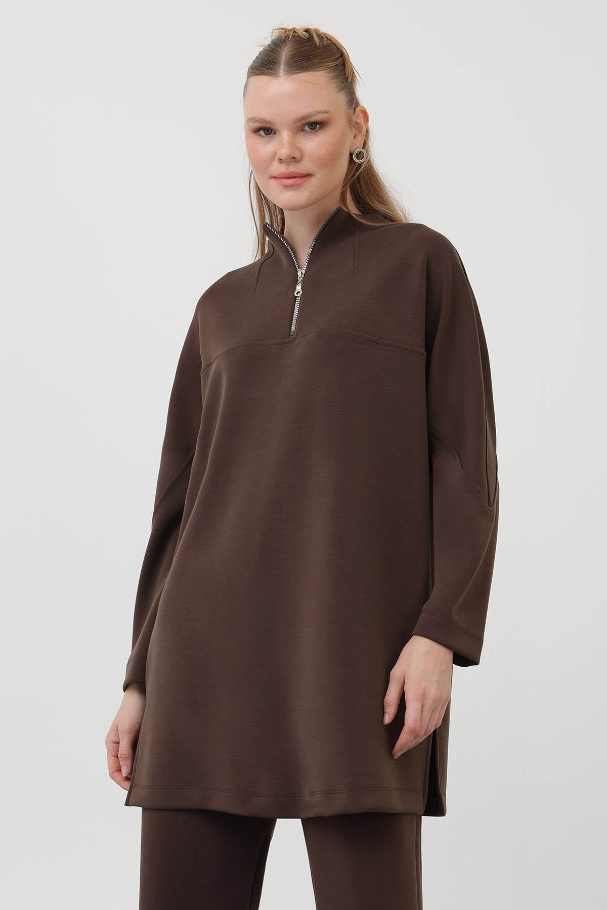 Kadın Önü Fermuar Detaylı Tunik - 10611TUN