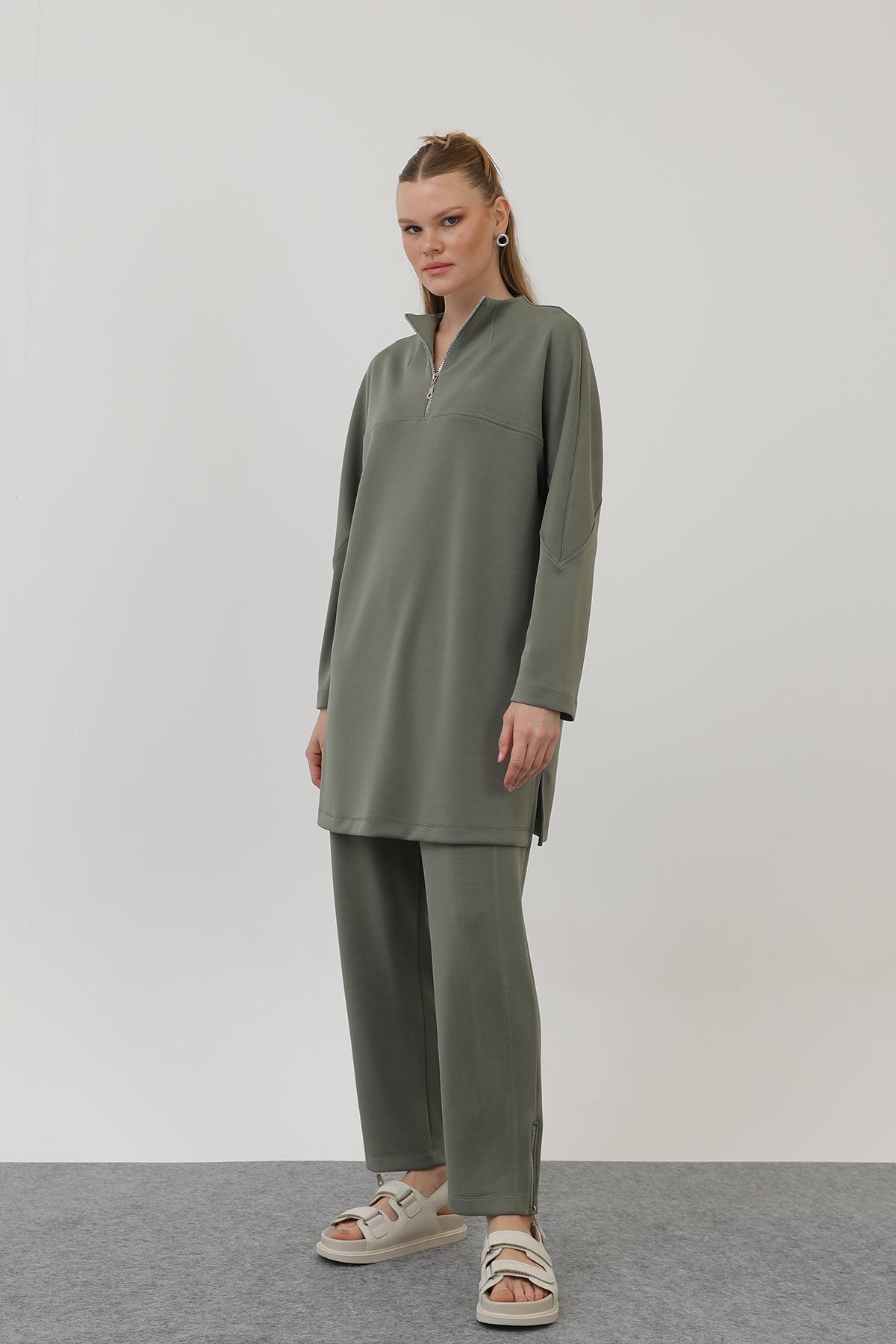 Kadın Önü Fermuar Detaylı Tunik - 10611TUN