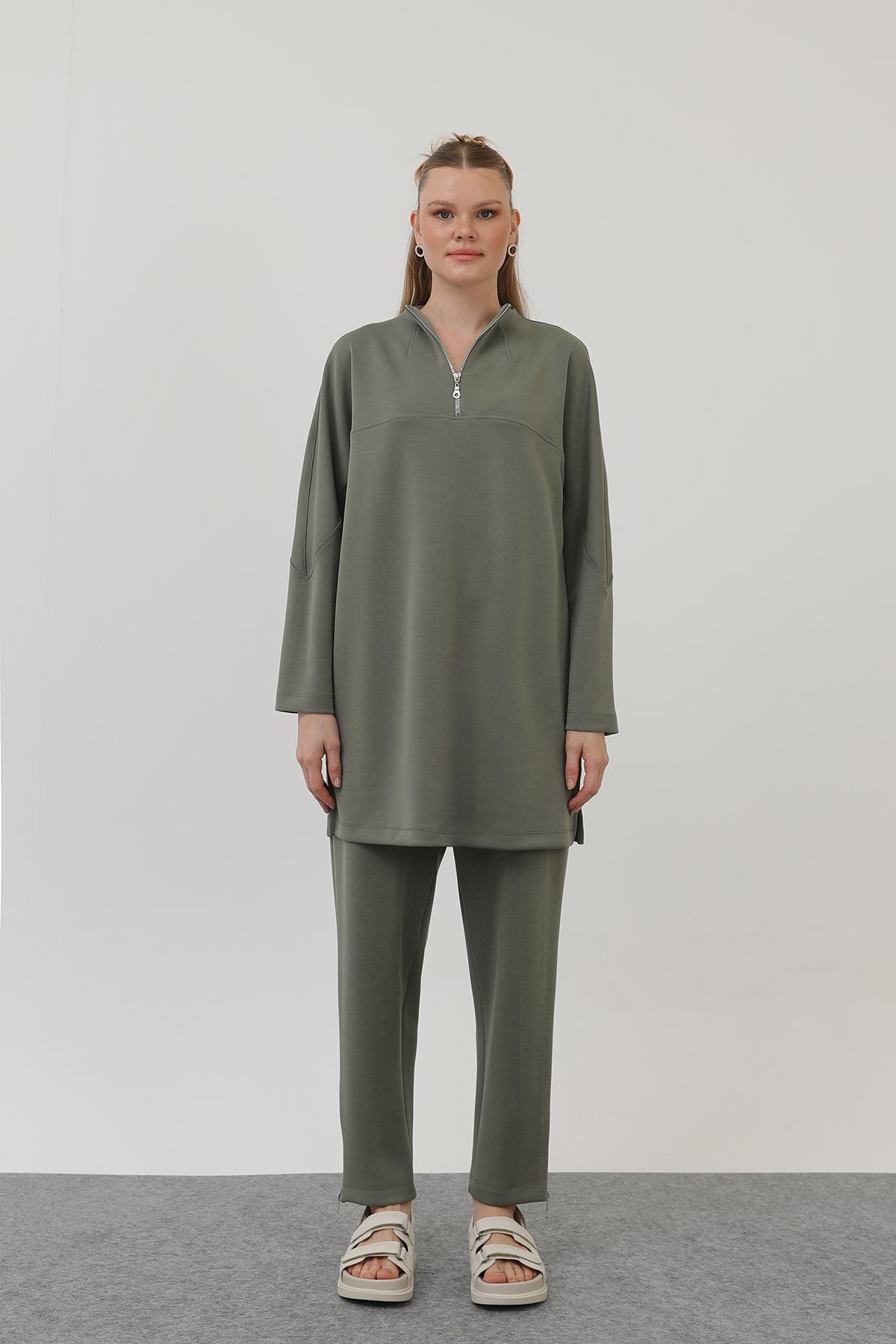 Kadın Önü Fermuar Detaylı Tunik - 10611TUN