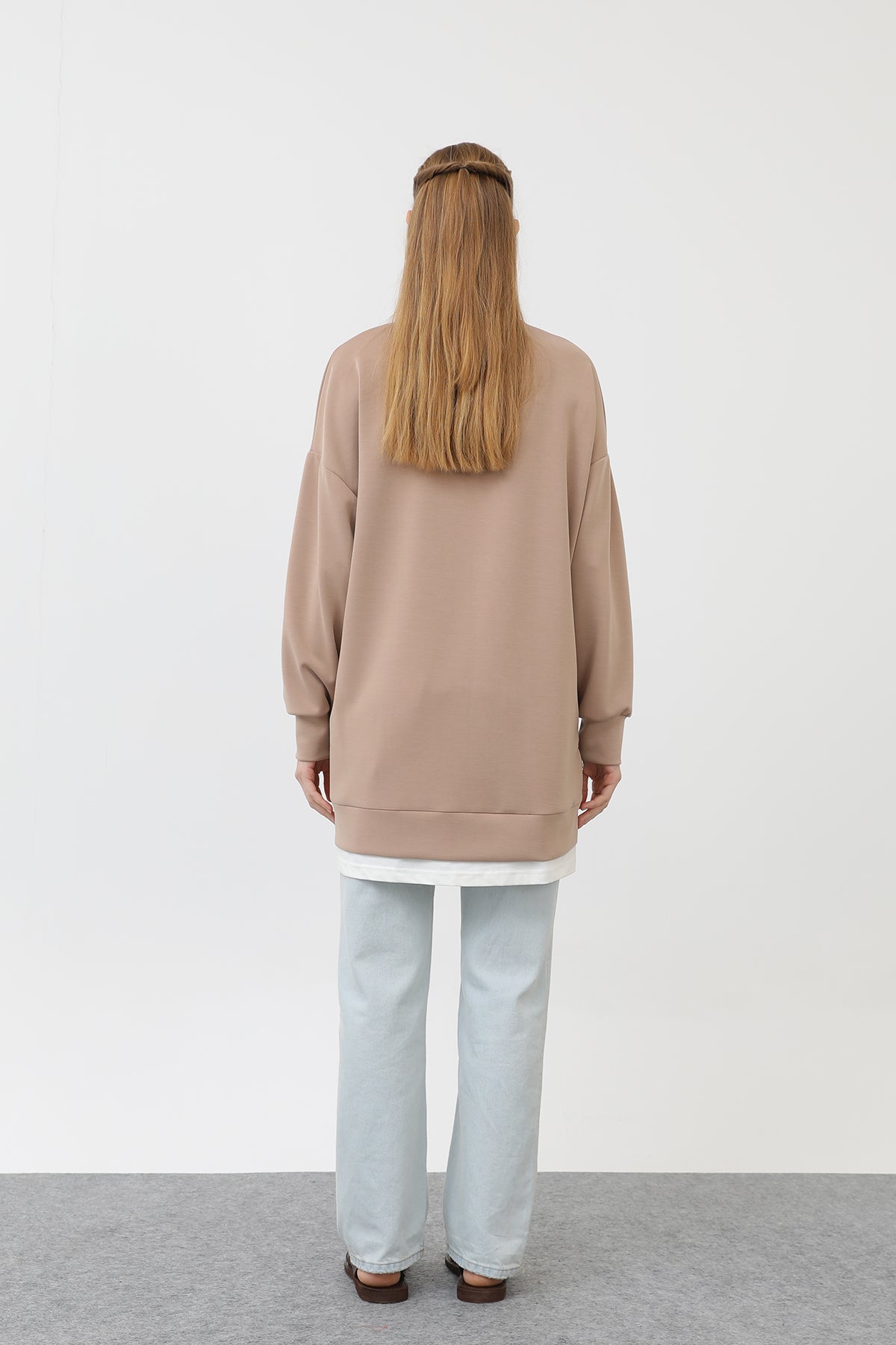 Kadın Önü Etiket Detaylı Tunik - 10613TUN