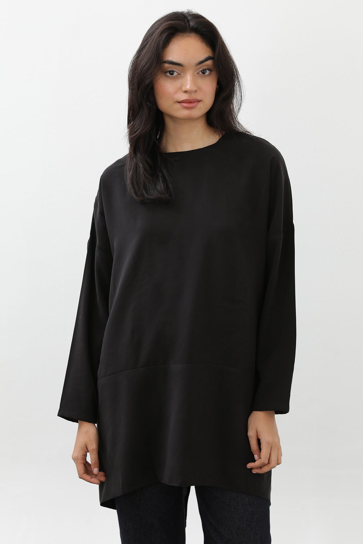 Kadın Arkası Çapraz Yırtmaçlı Tunik - 10675TUN