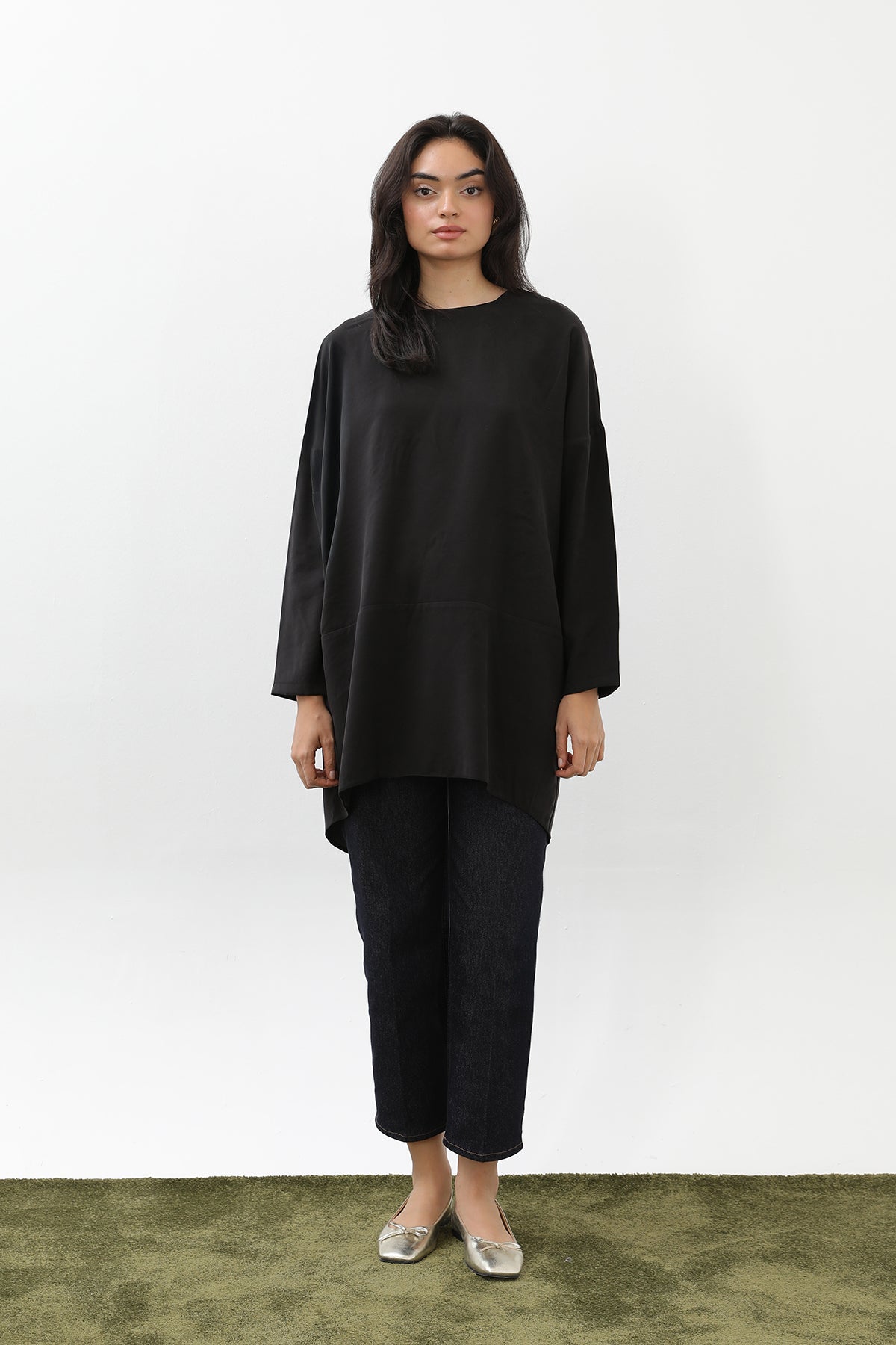 Kadın Arkası Çapraz Yırtmaçlı Tunik - 10675TUN