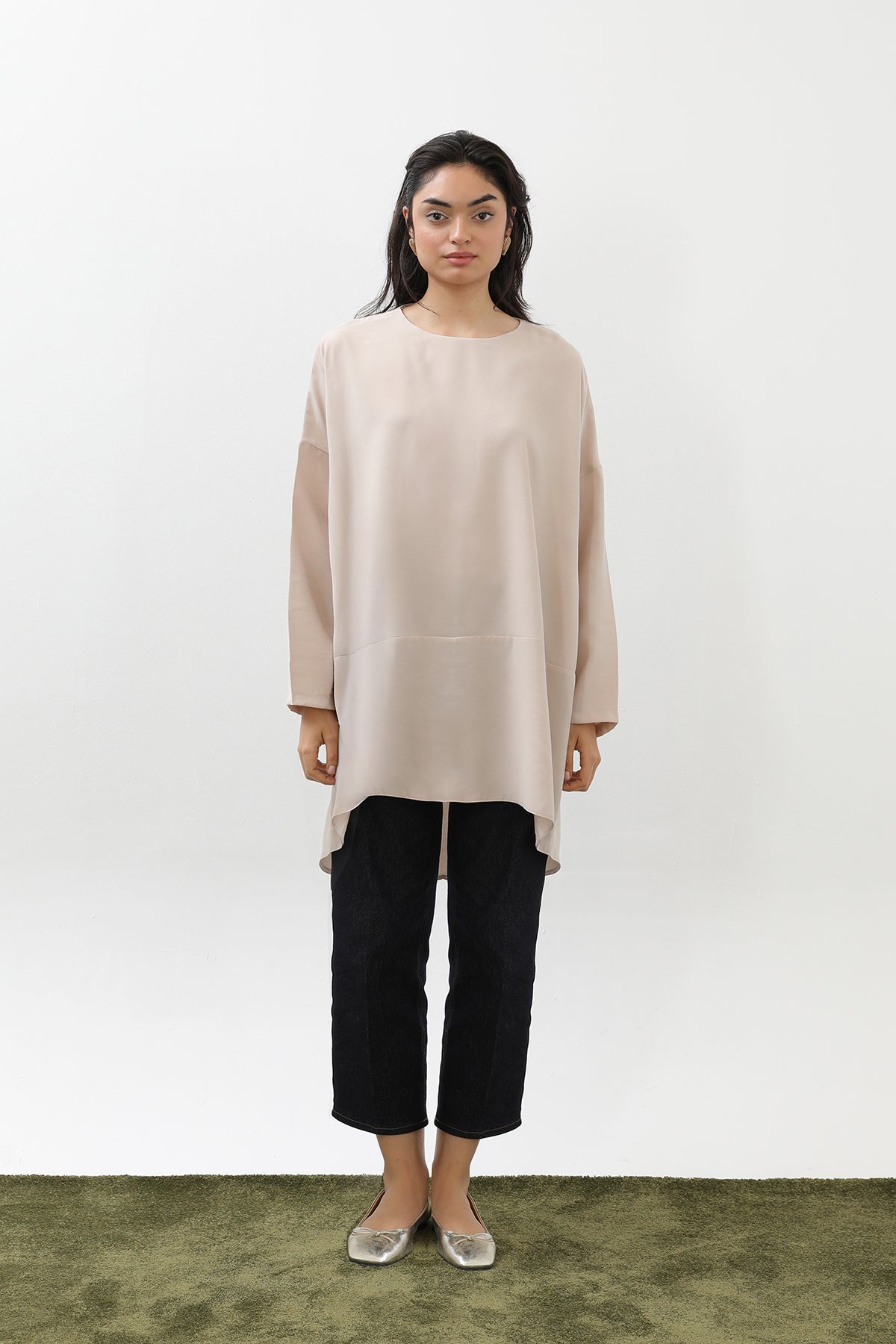 Kadın Arkası Çapraz Yırtmaçlı Tunik - 10675TUN