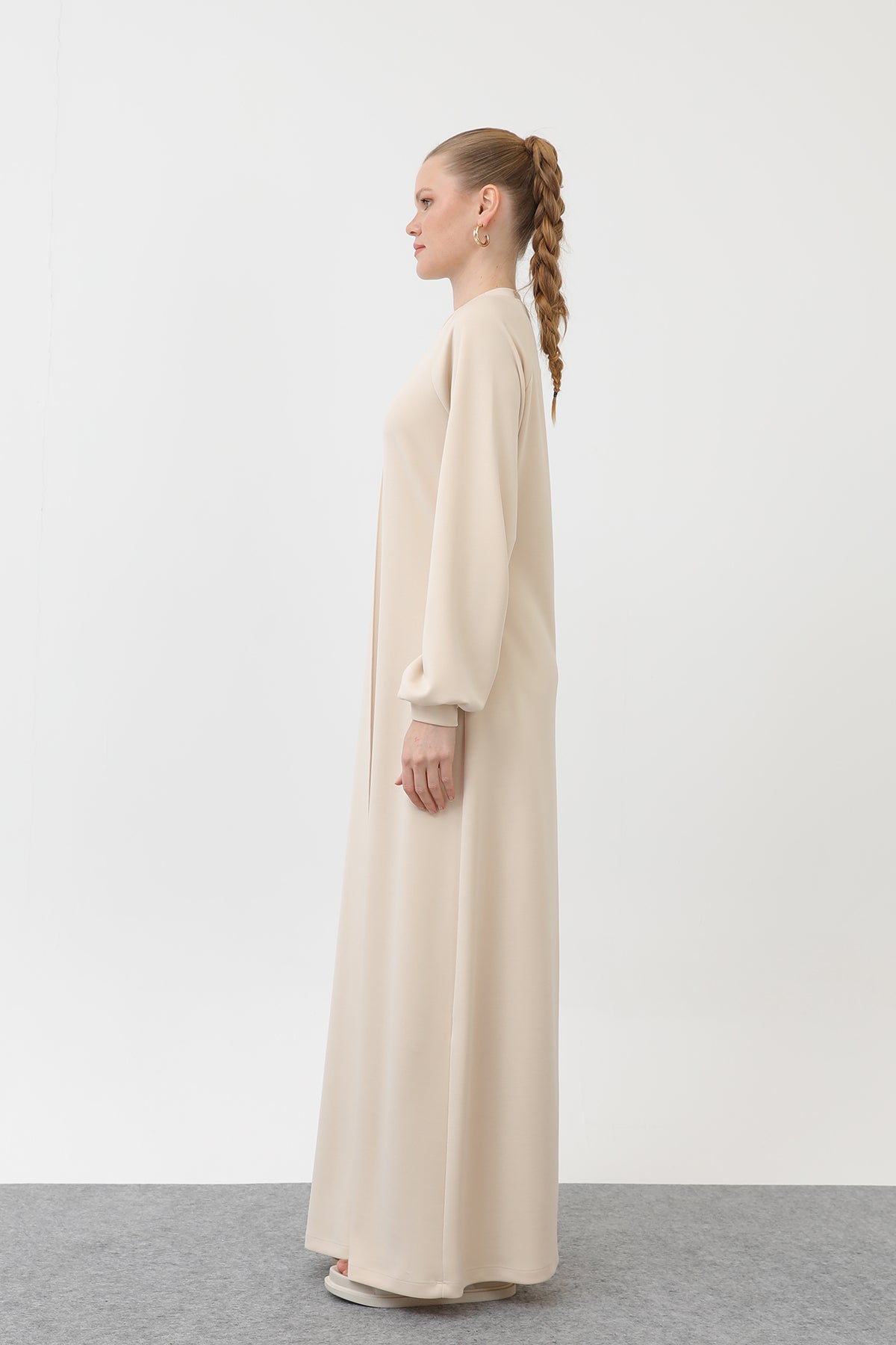 Kadın Nervür Dikişli Reglan Kol Elbise - 12557ELB