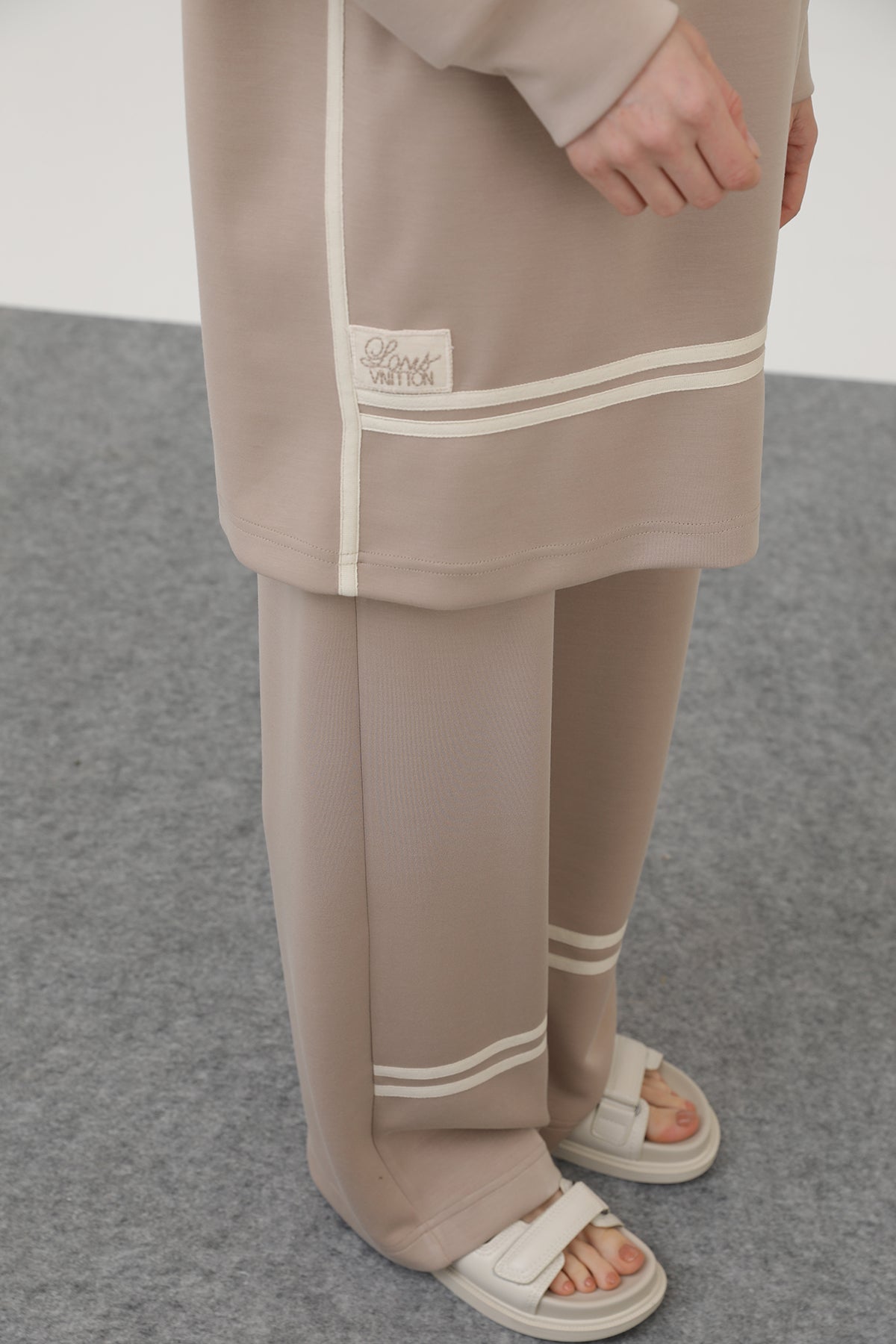 Kadın grogren detalylı takım - 14291TKS