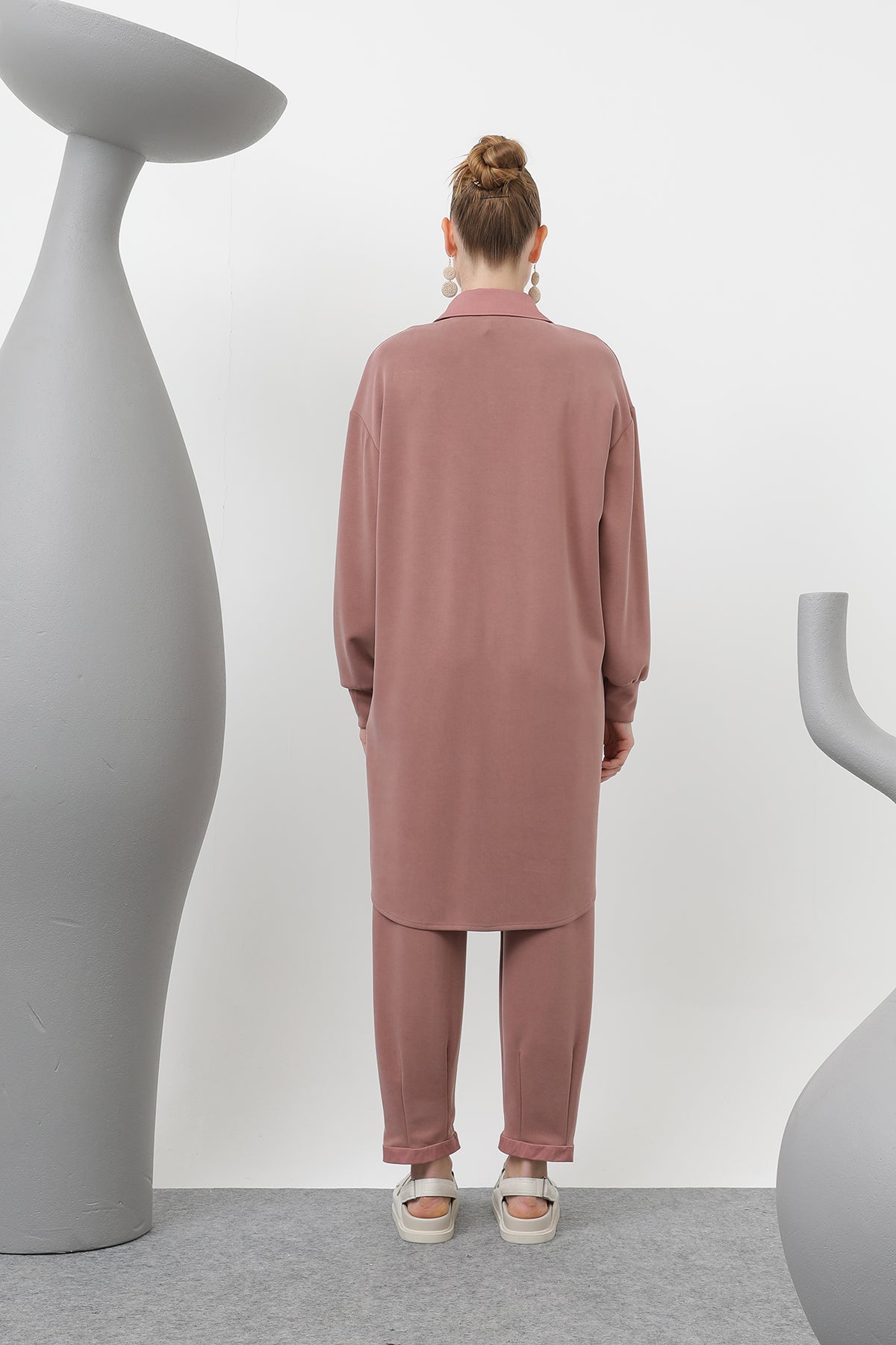 Kadın garnili şerit detaylı takım - 14297TKS