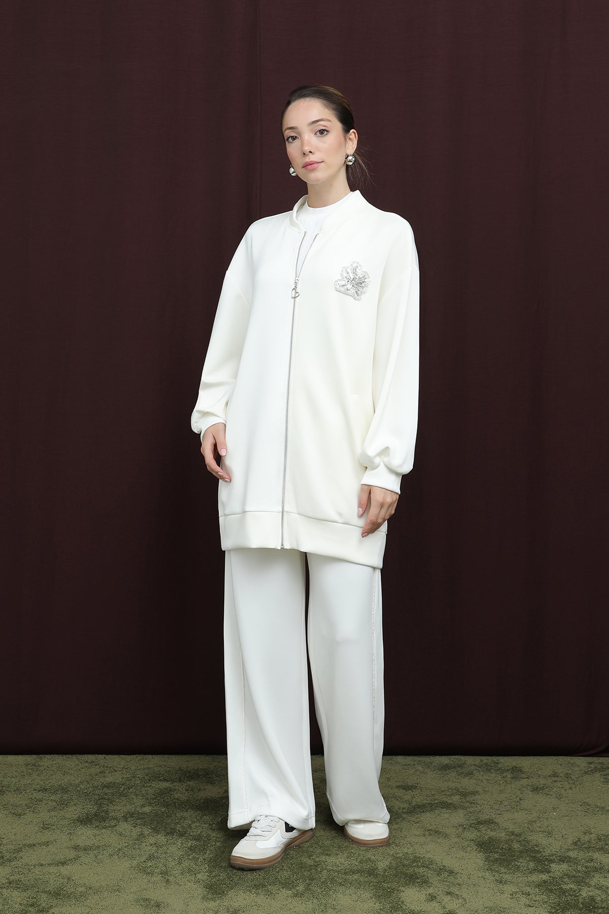 Kadın Nakış Detaylı işlemeli Takım - 14305TKS