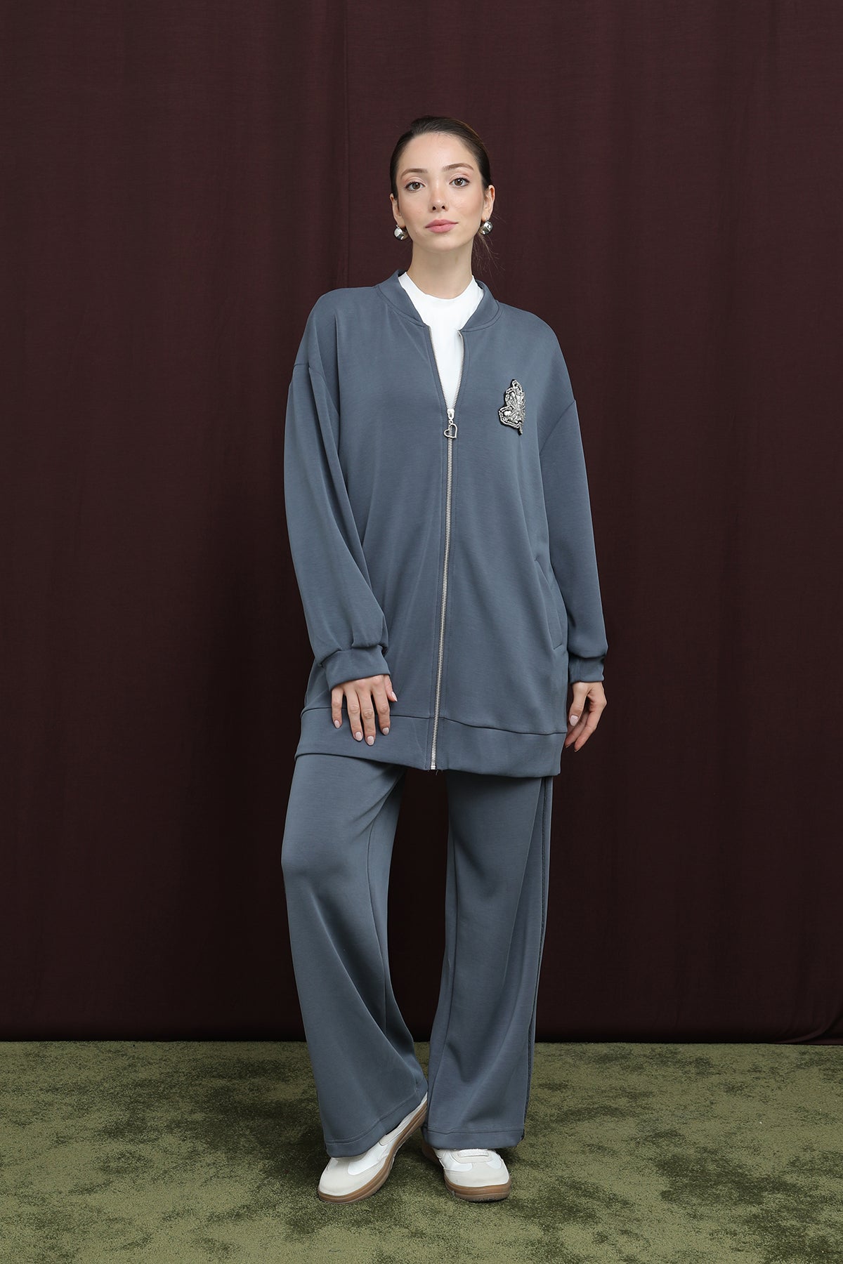 Kadın Nakış Detaylı işlemeli Takım - 14305TKS