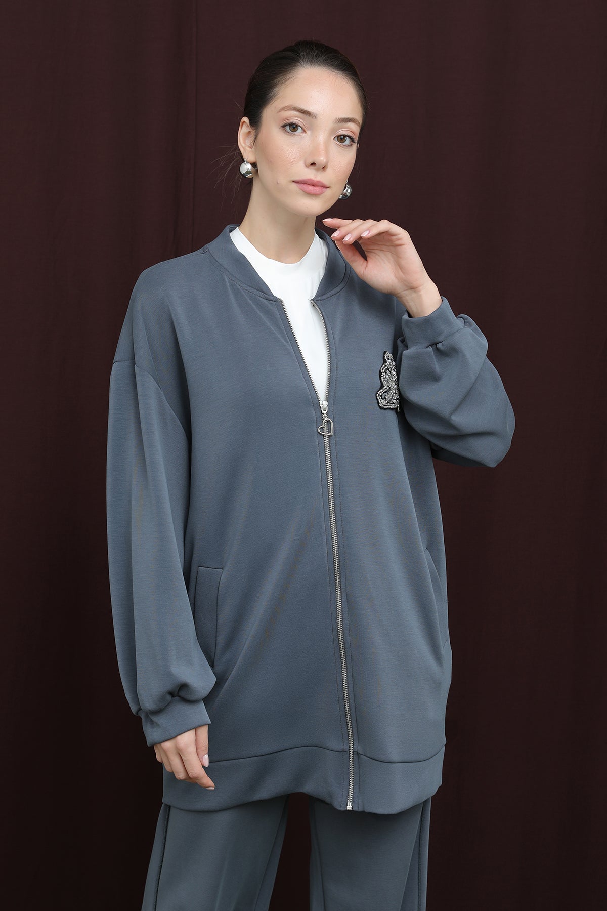 Kadın Nakış Detaylı işlemeli Takım - 14305TKS