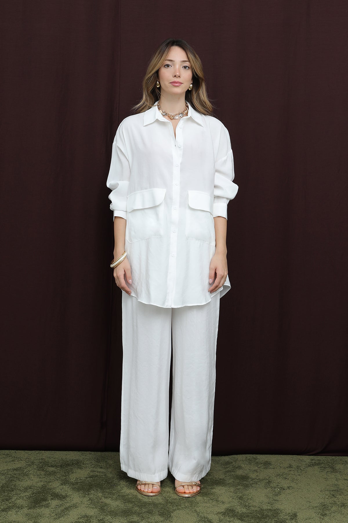 Kadın Cep Detaylı Takım -14361TKS