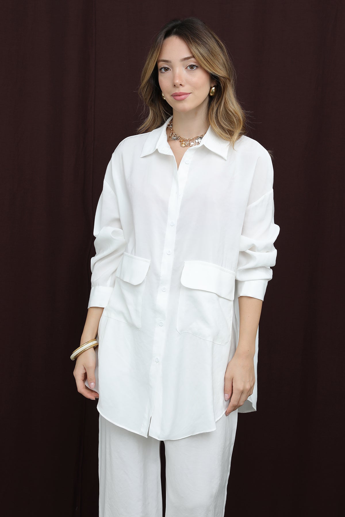 Kadın Cep Detaylı Takım -14361TKS