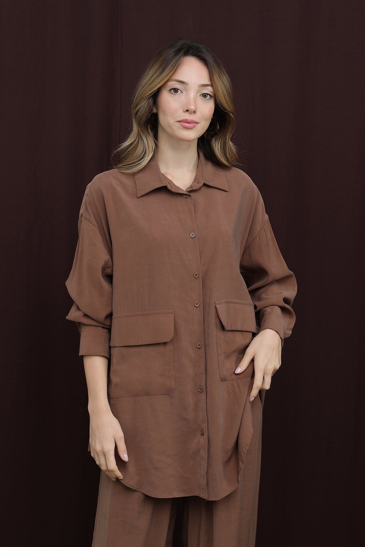 Kadın Cep Detaylı Takım -14361TKS