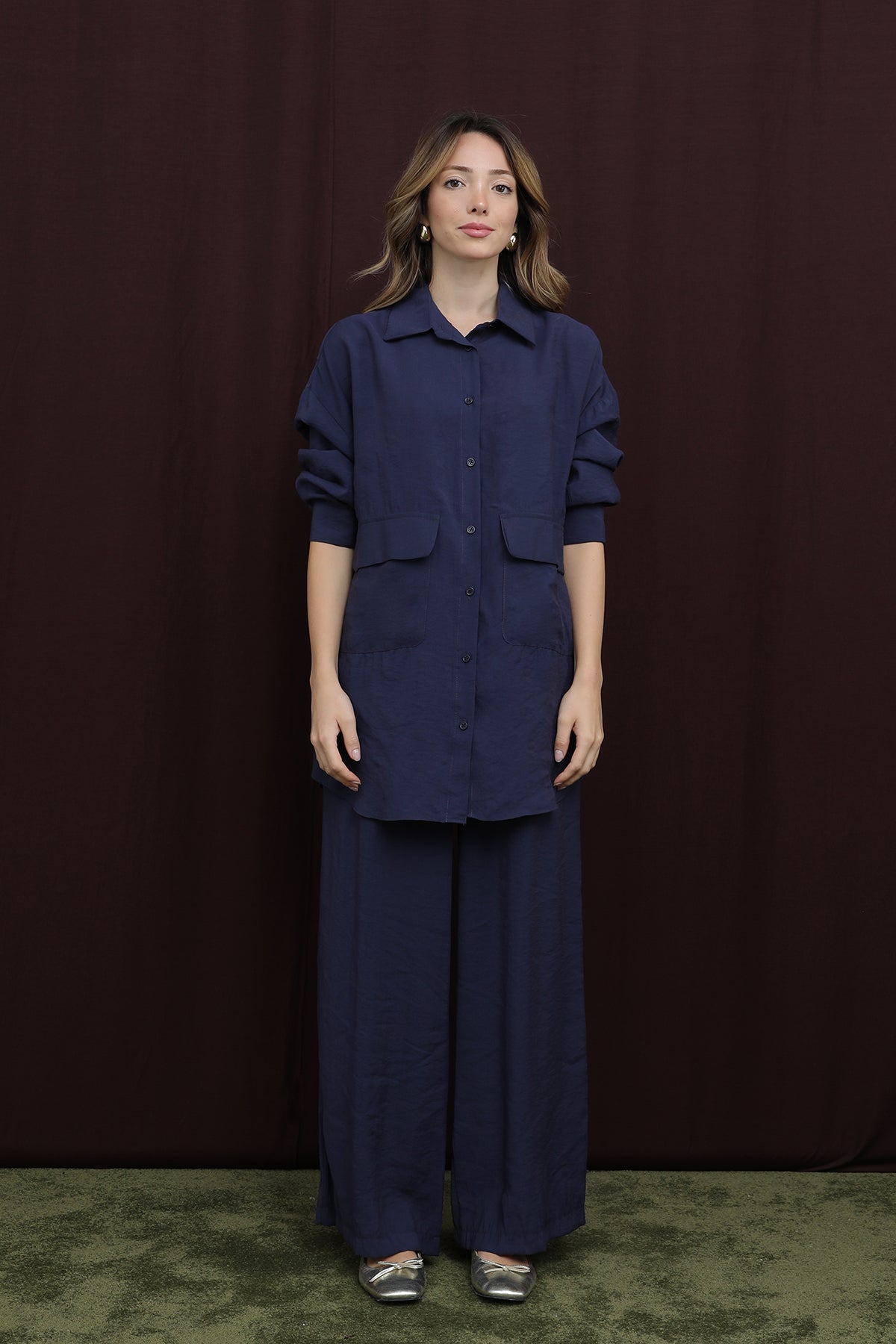 Kadın Cep Detaylı Takım -14361TKS